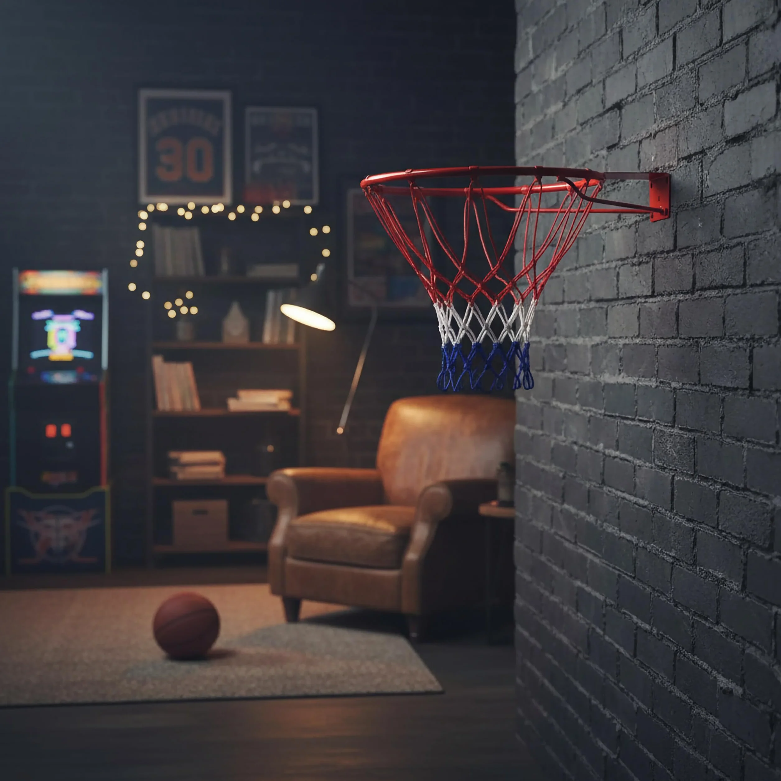 Canasta de Baloncesto Relaxdays para Montaje en Pared, con Red y Tornillos, Apta para Exteriores, Ø: 45 cm.