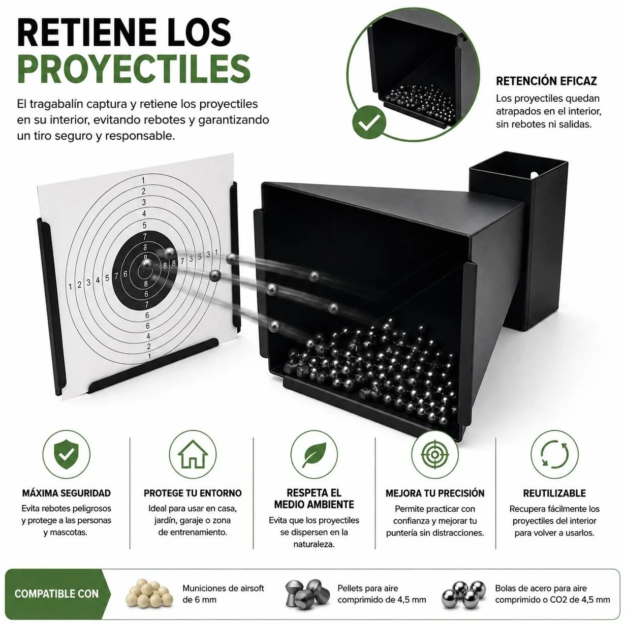 Dianas de Acero 14x14 cm para Airsoft y Airgun