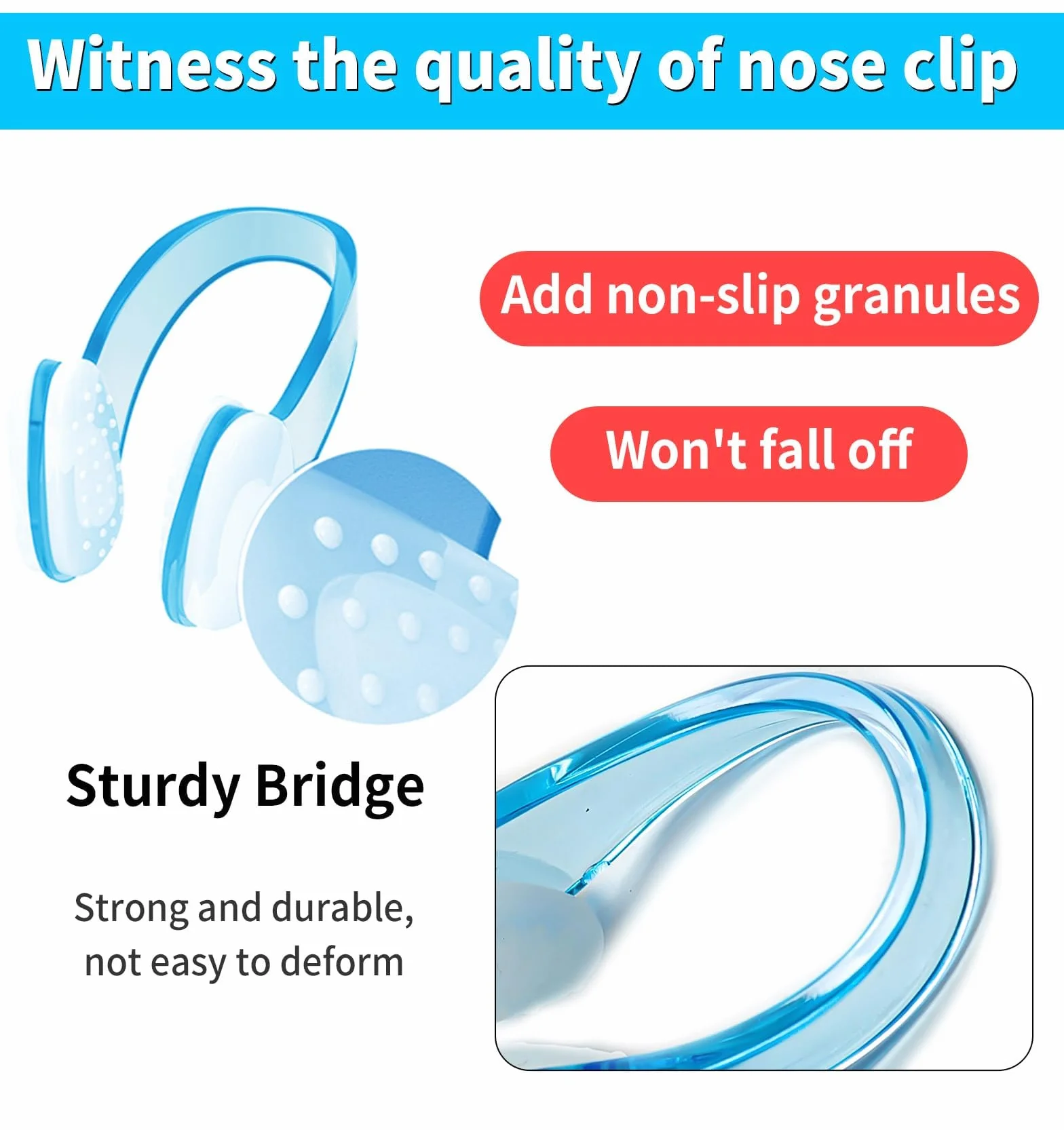 Pinzas Nariz Natación Silicona Impermeable Clip Nasal Nadar Reutilizable Caja Almacenamiento Adultos Niños Principiantes
