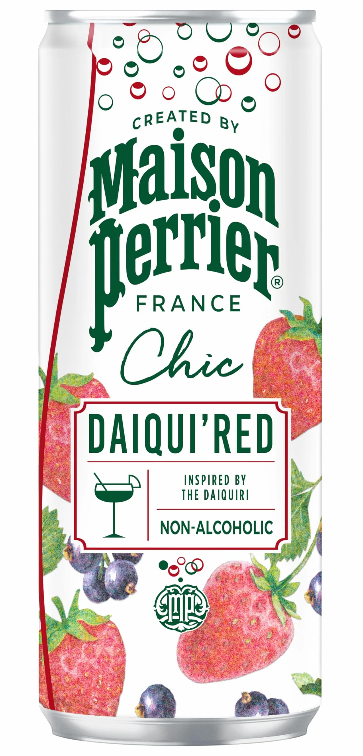MAISON PERRIER CHIC Daiqui'red, cóctel sin alcohol, 6 packs de 4 x 25cl, 24 Latas