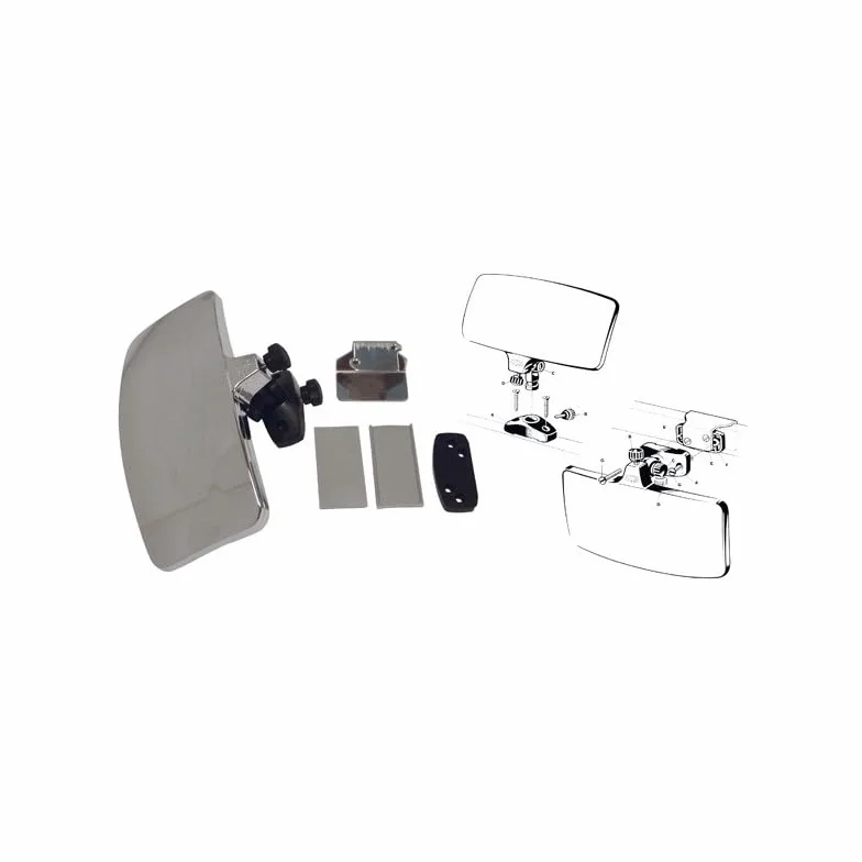 BSSTORE Espejo retrovisor náutico ABS enganches parabrisas salpicadero