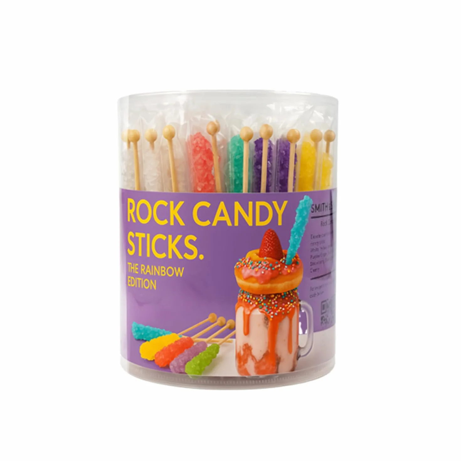 Rock Candy Sticks, Azúcar Cristal en Palillo, 8 Sabores 48x14 g