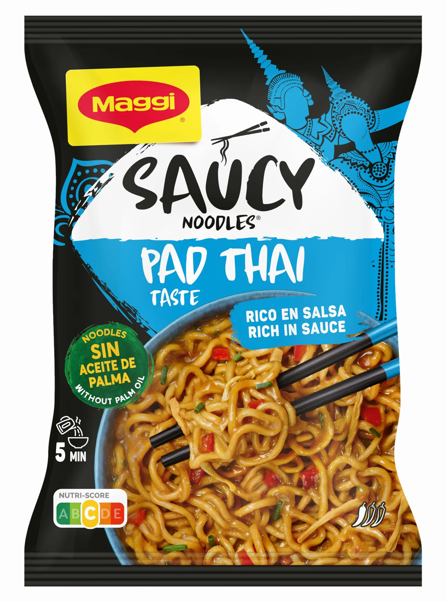 MAGGI Saucy Noodles Pad Thai - Sobre 8x128g | Listos en 4 minutos