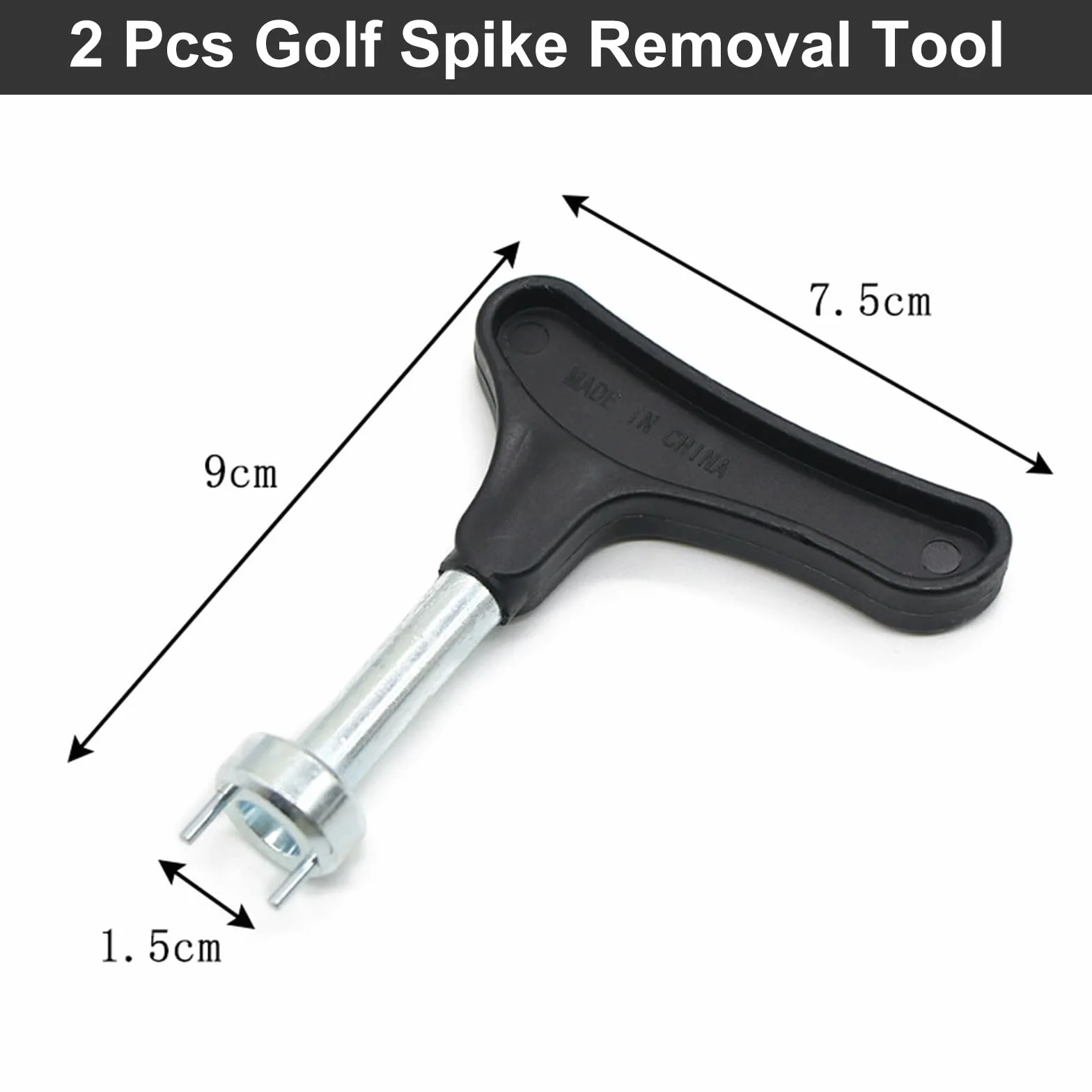 Llave de Tacos de Golf, Herramienta de Extracción, Acero Inoxidable, 2 Piezas