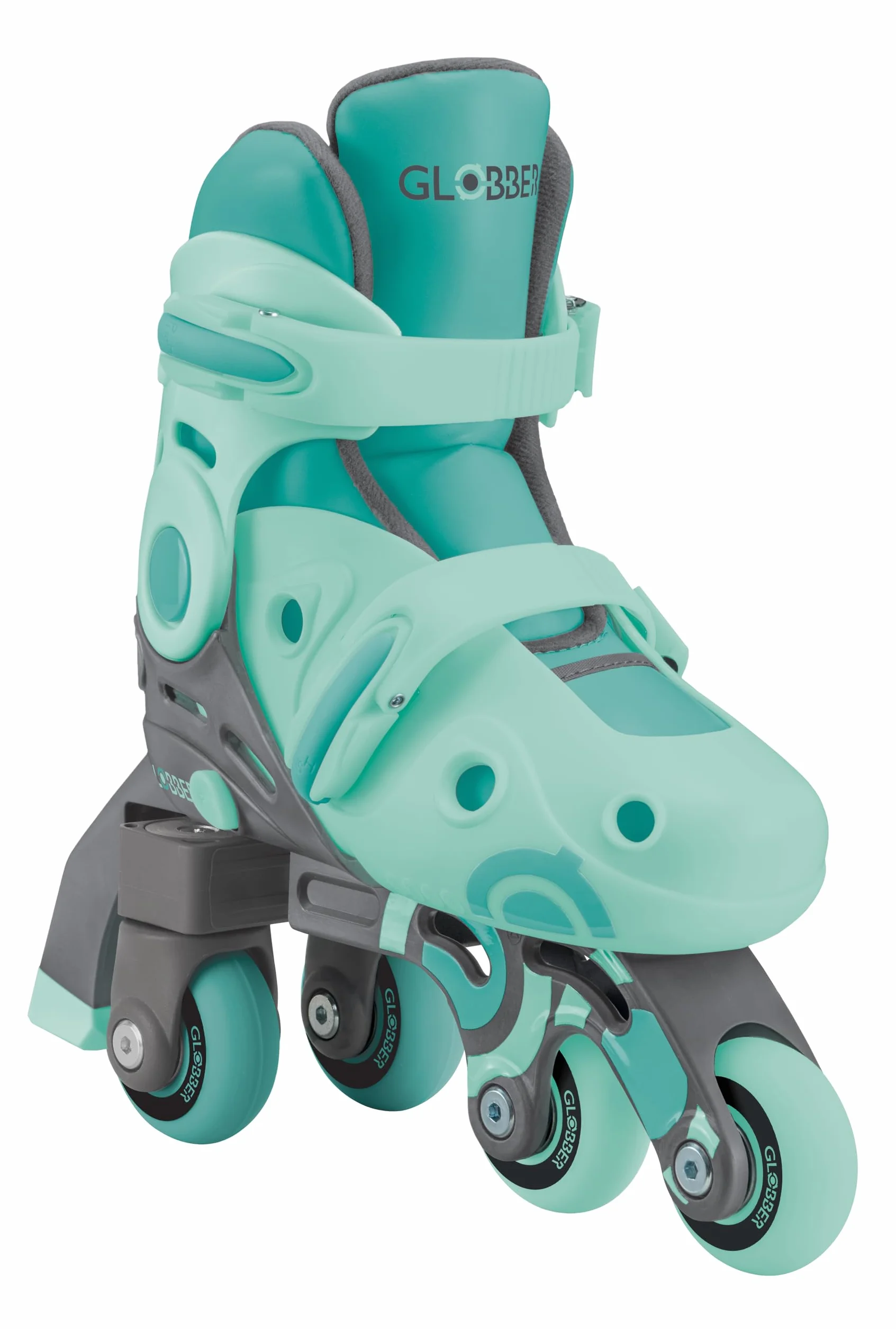 Globber Patines en Línea 2 en 1 - Patines niños 3-5+ años Talla 30-33 Verde Menta
