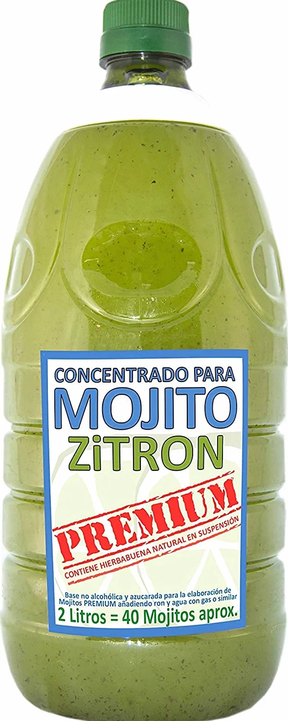 2 LITROS Concetrado de Mojito premium | Preparado para mojito | Mojito preparado - ZITROMAC Soluciones Cítricas