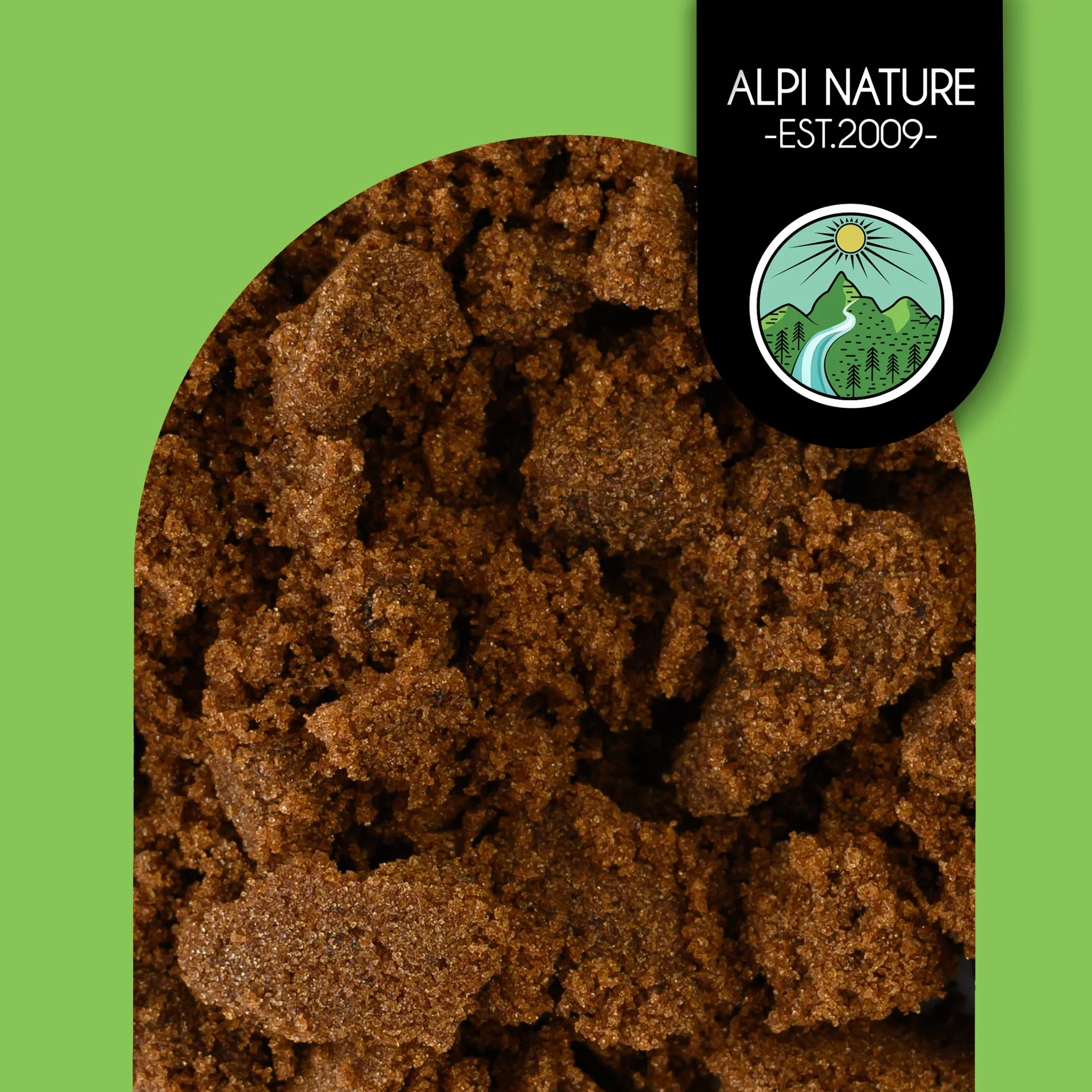 Alpi Nature Azúcar Mascabado Oscuro 1kg, Azúcar de Caña Cruda sin Refinar, Edulcorante Natural