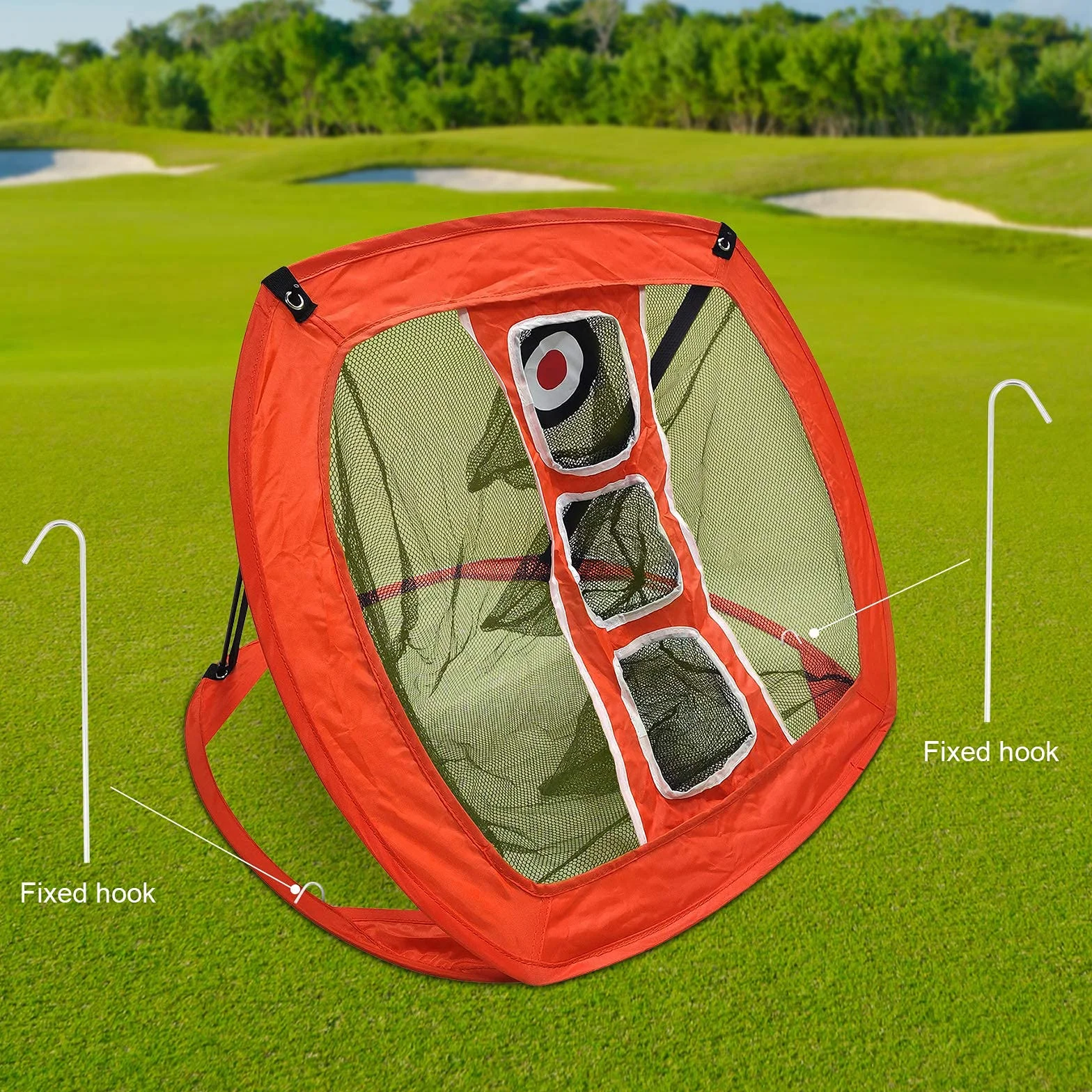Red de astillado de golf plegable para interiores y exteriores, accesorios de golf, portátil, cuadrado, para práctica de astillas de golf