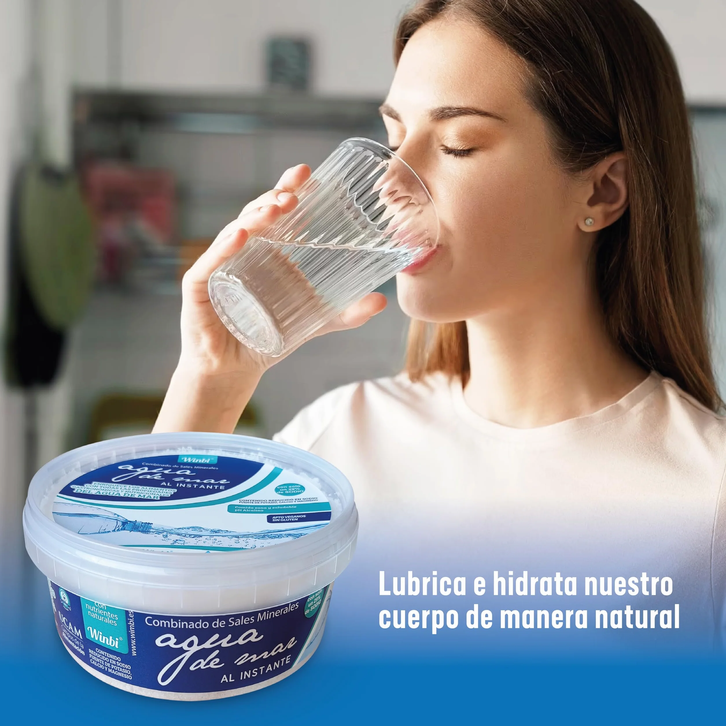 50 LITROS De Agua De Mar Winbi Para Beber. Múltiples Beneficios Al Cuerpo. Agua Marina Con Alto Contenido En Magnesio, Potasio Y Calcio. (500Gr)