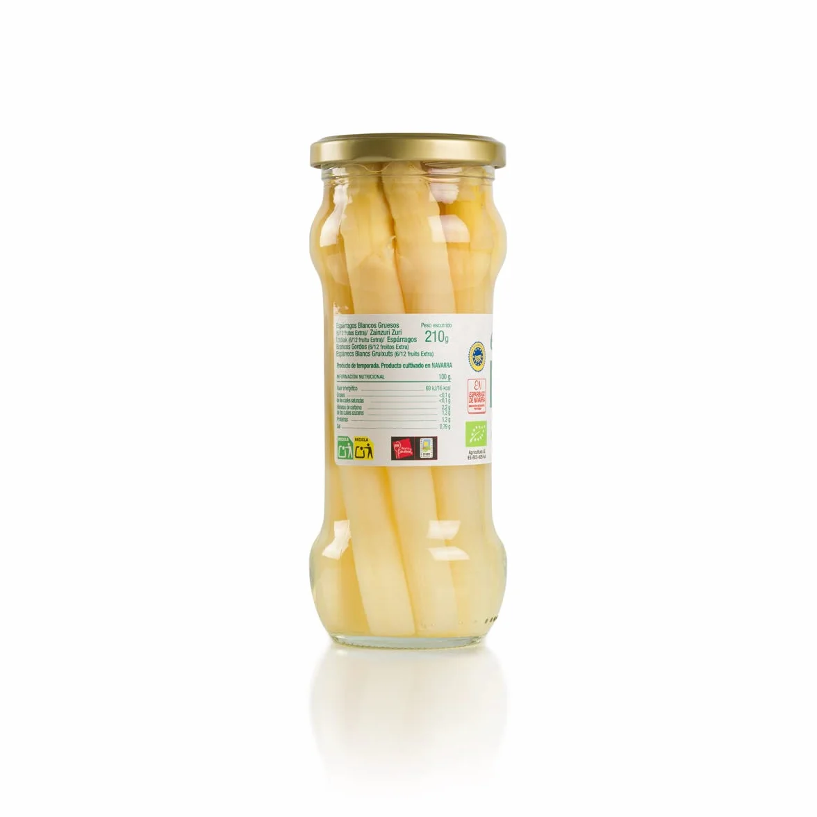 Ekolo Espárragos Blancos Gruesos Bio, 6 Tarros, 340G 2040g