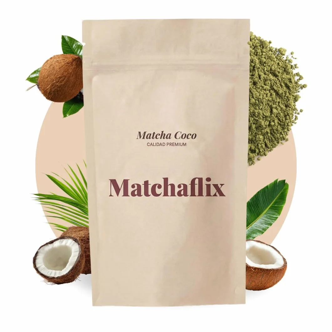 Matchaflix | Doypack Premium Coco | Té en Polvo | Matcha en Polvo | 100g (Doypack)