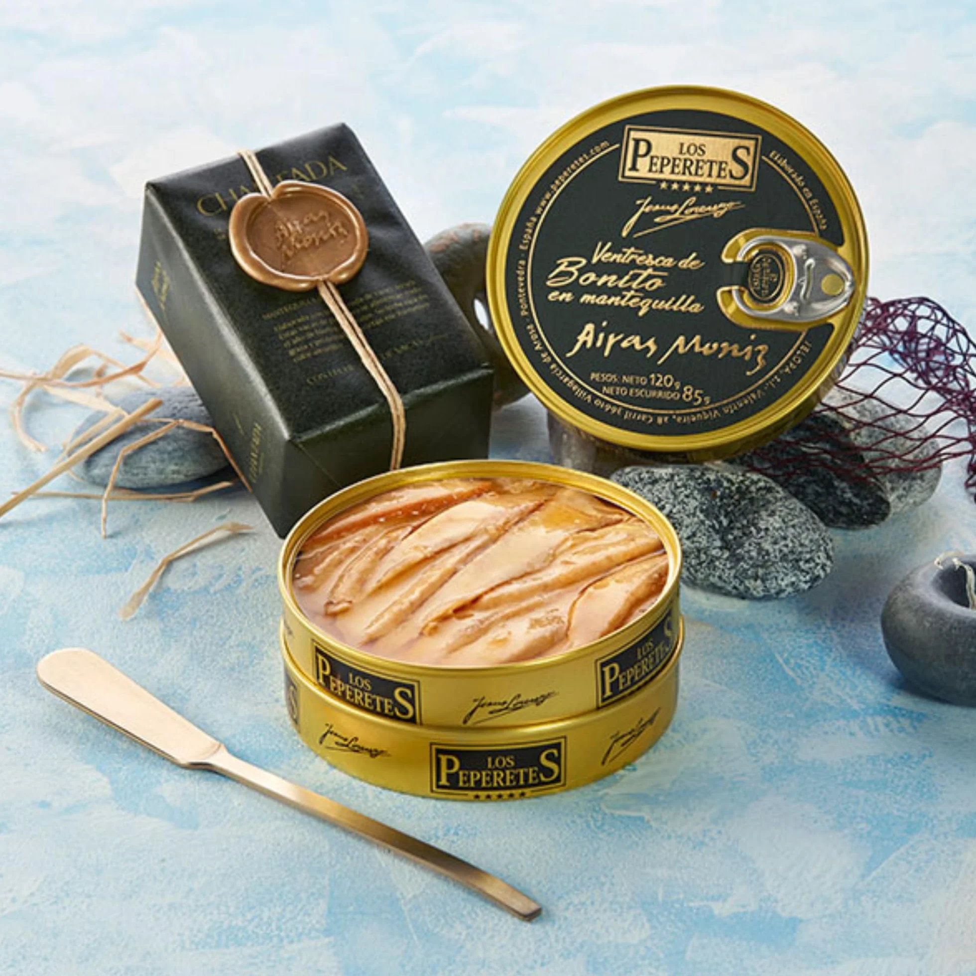 LOS PEPERETES Ventresca en Mantequilla Arias Ortiz 120 g | Conserva Gourmet Gallega | Ventresca del Atlántico en Mantequilla Tradicional | Elaboración Artesanal | Sabor Exclusivo de Galicia