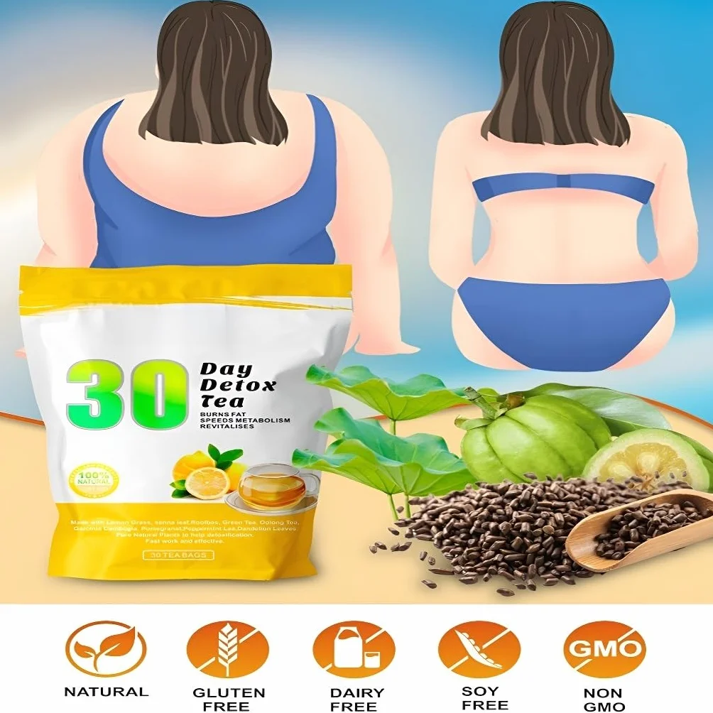 Té De Frutas Desintoxicante, Adelgazante Y Quemagrasas Con Sabor A Limón For 30 Días De Pérdida De Peso - 3 G X 30 Bolsitas(3PCS)