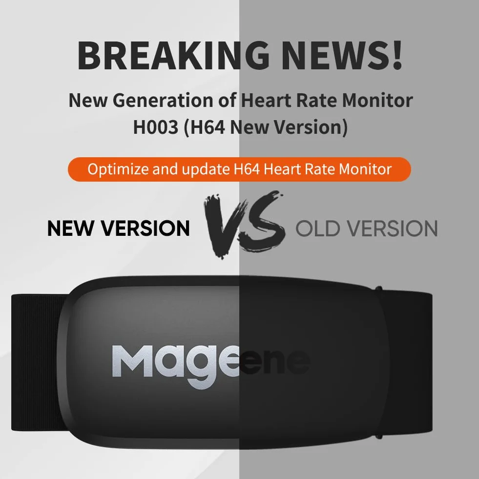 Magene H64 Monitor de Frecuencia Cardíaca, Correa de Pecho con Sensor, Ant+/Bluetooth, iOS/Android