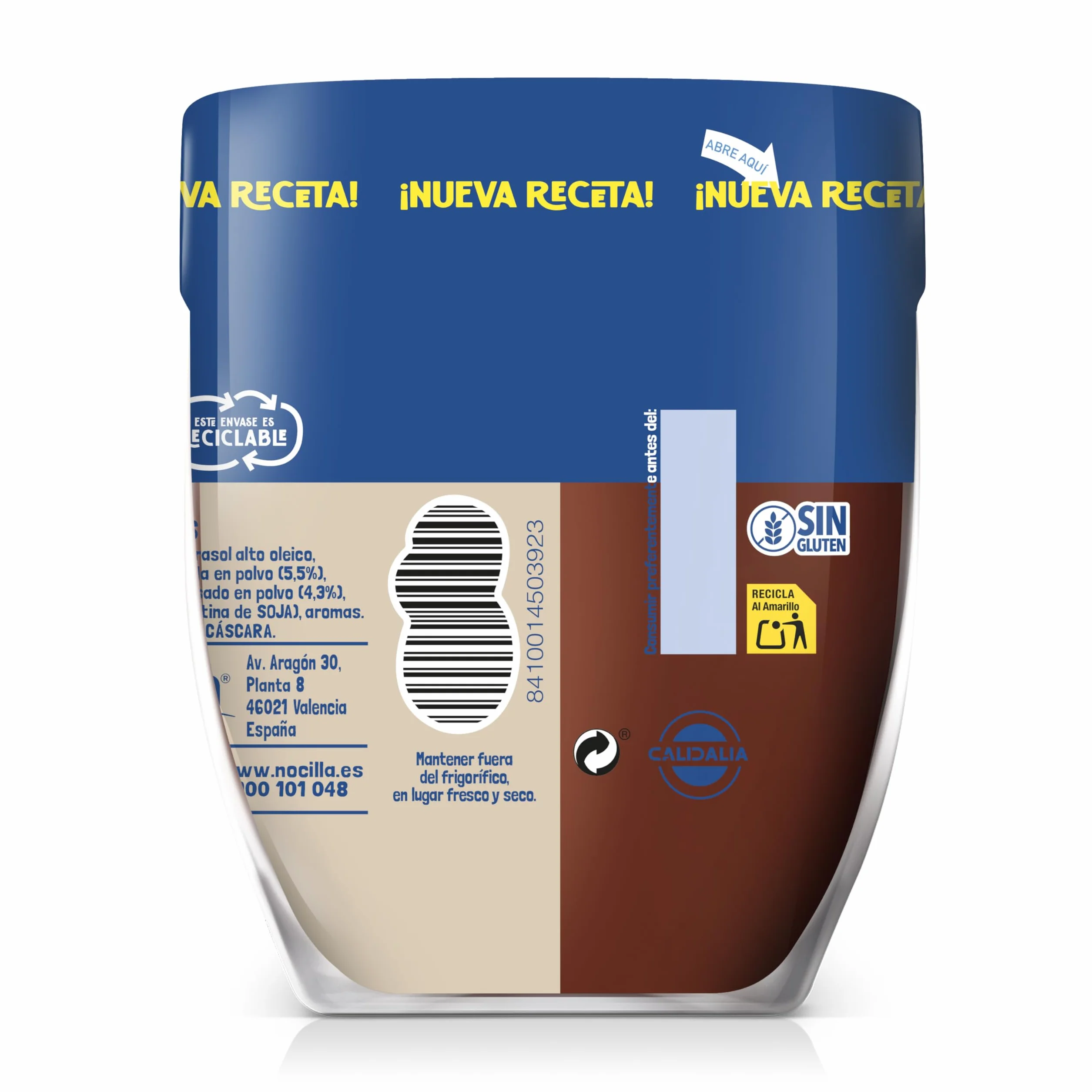 Nocilla, ChocoMix, Doble Crema al Cacao y Leche con Avellanas, Sin Aceite de Palma - Formato Ahorro - 850g