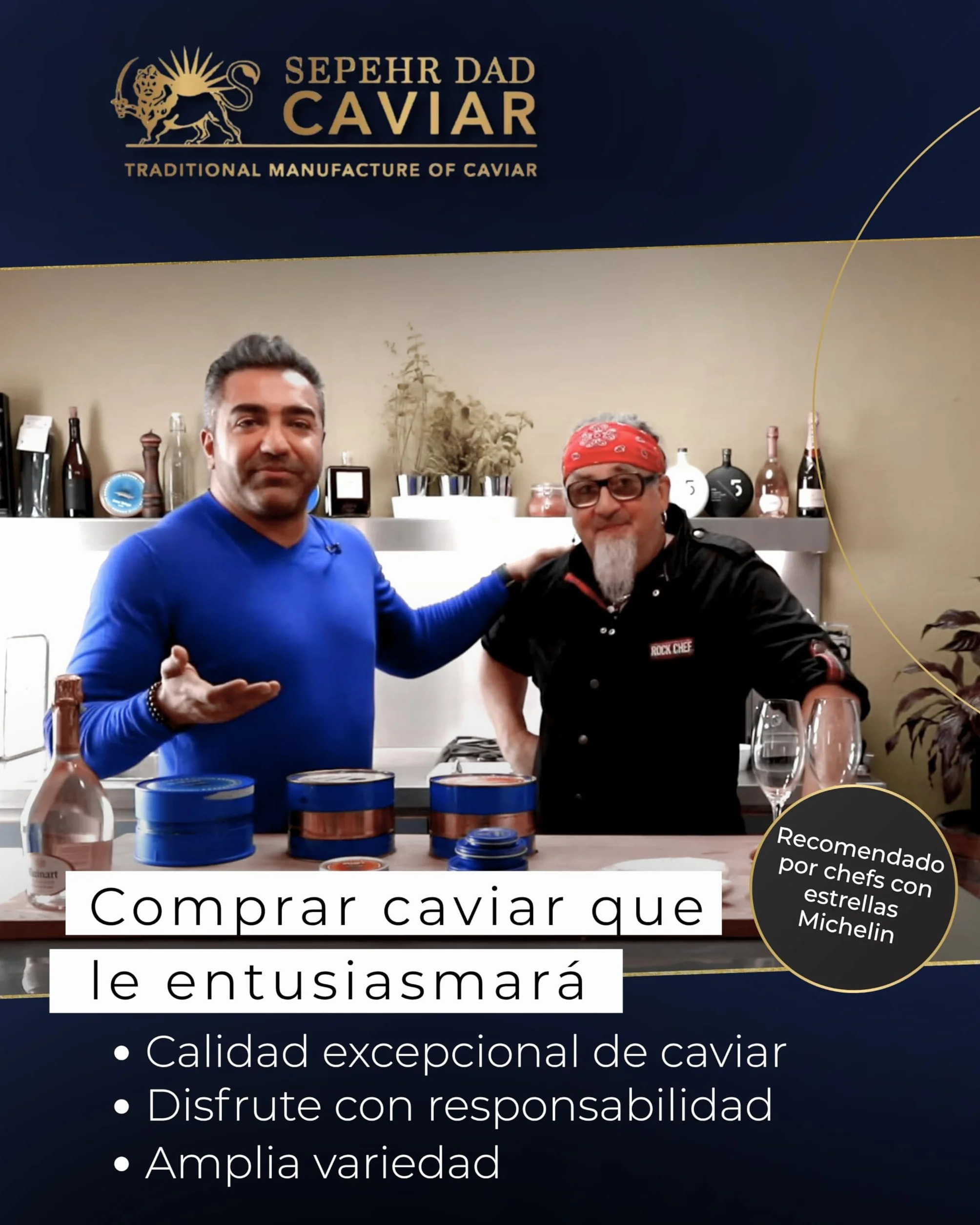 Sepehr Dad Caviar Beluga de l'Amour | Huevas de pescado clase A | cría NC | 30 gramos
