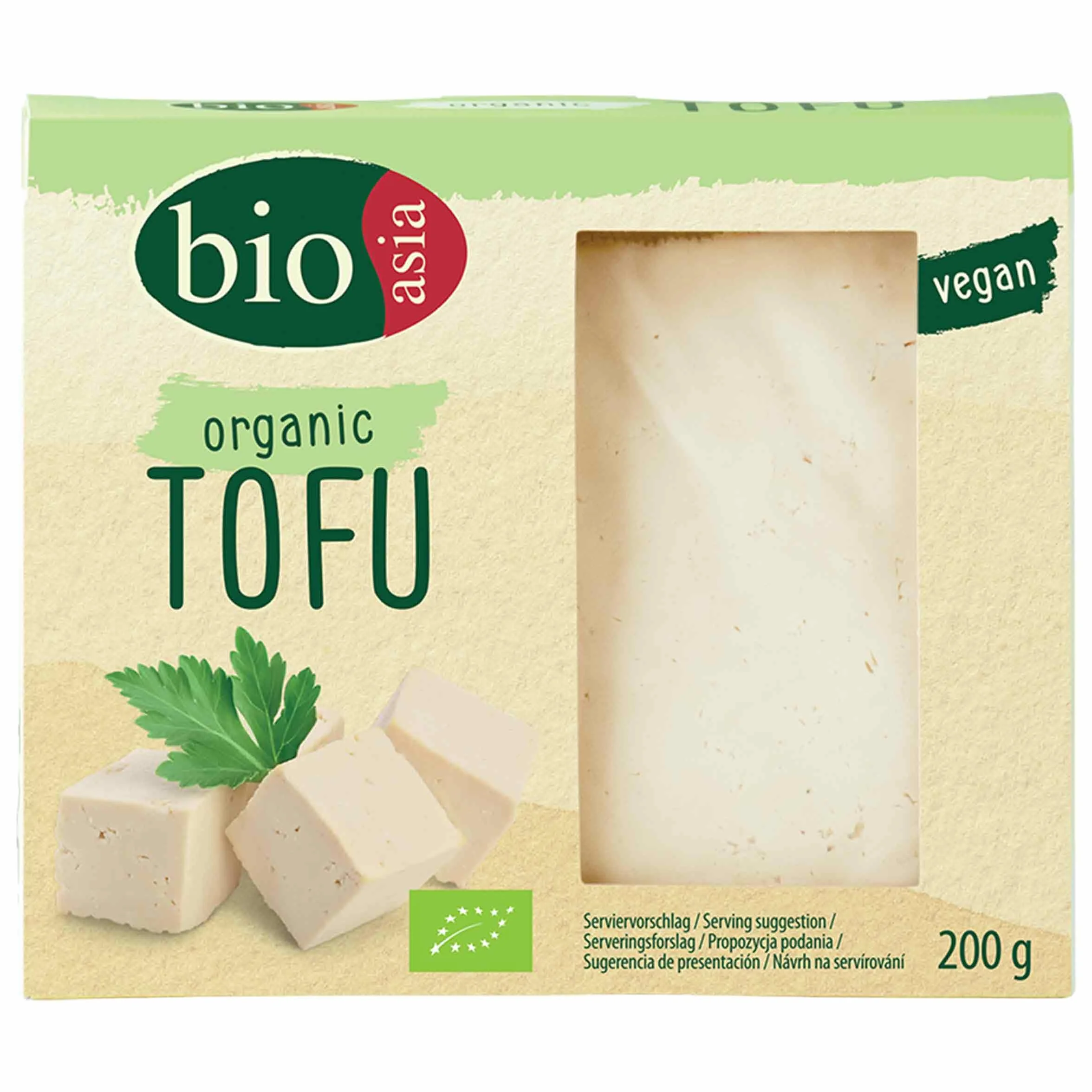 BIOASIA Tofu ecológico, Tofu ecológico neutro, naturalmente vegano y sin gluten, 1 x 200 g