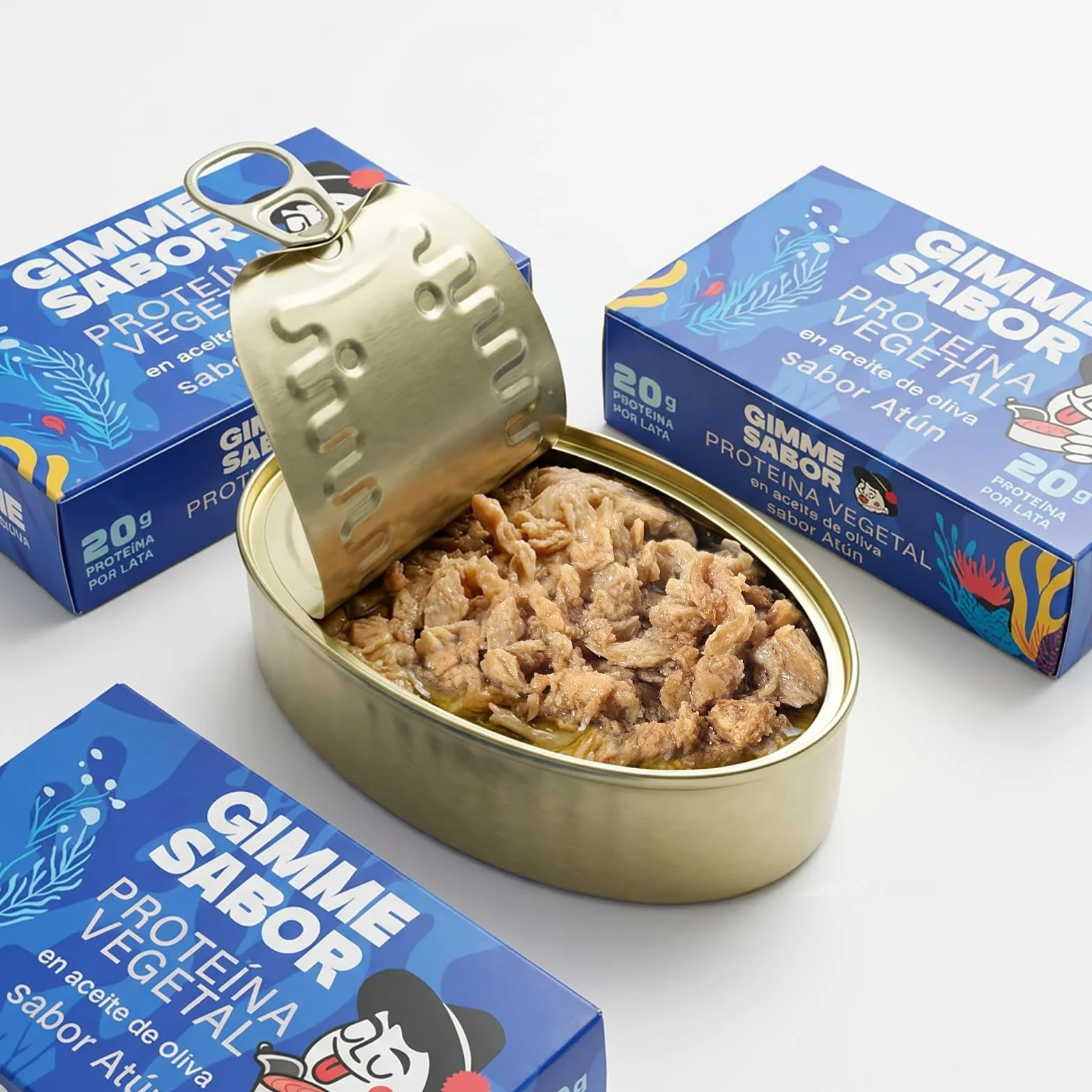 Gimme Sabor Atún Vegano en Aceite de Oliva Pack 3 | Alternativa Vegetal al Atún | Listo para Comer