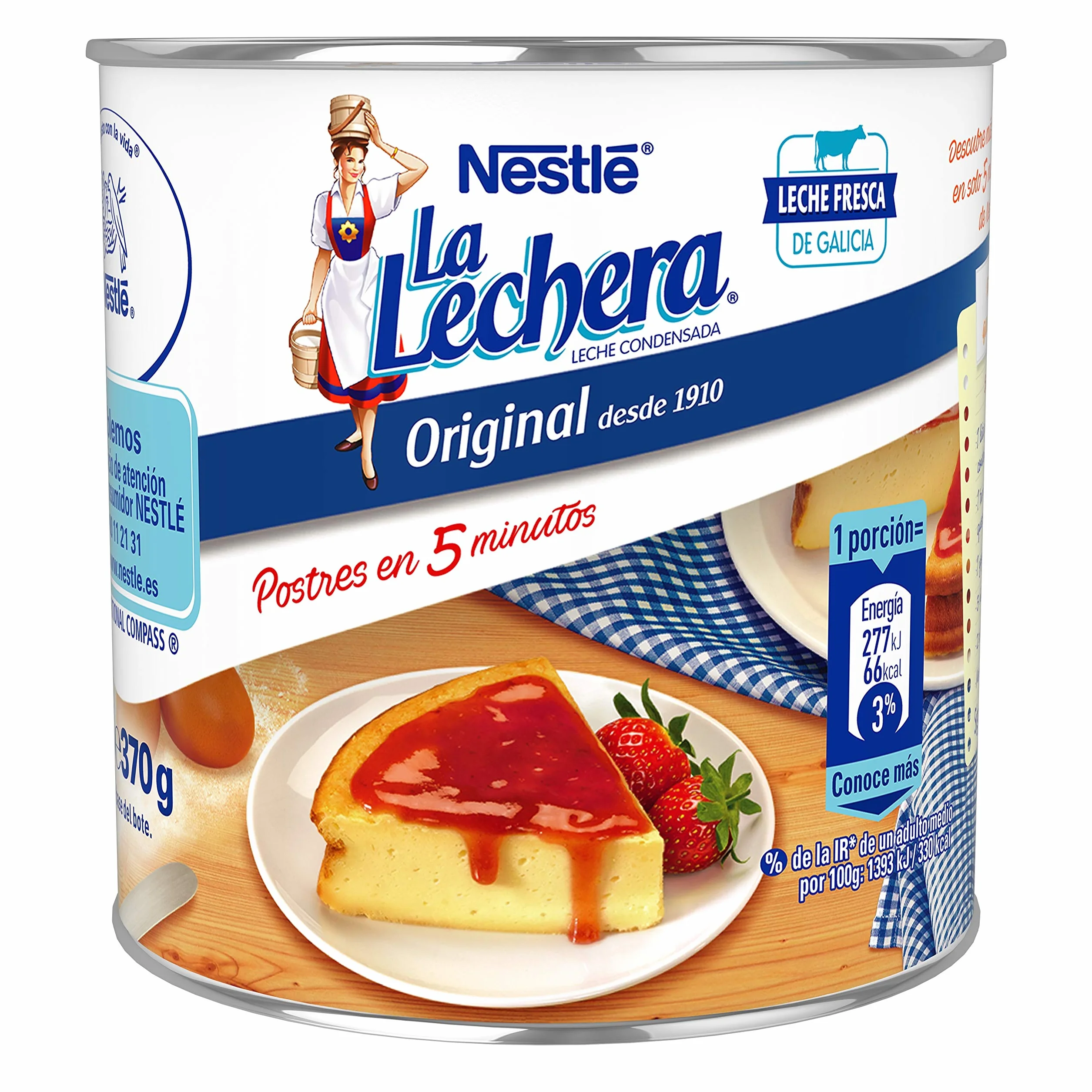 Nestlé La Lechera Leche Condensada Entera Pack 12 x 370 g