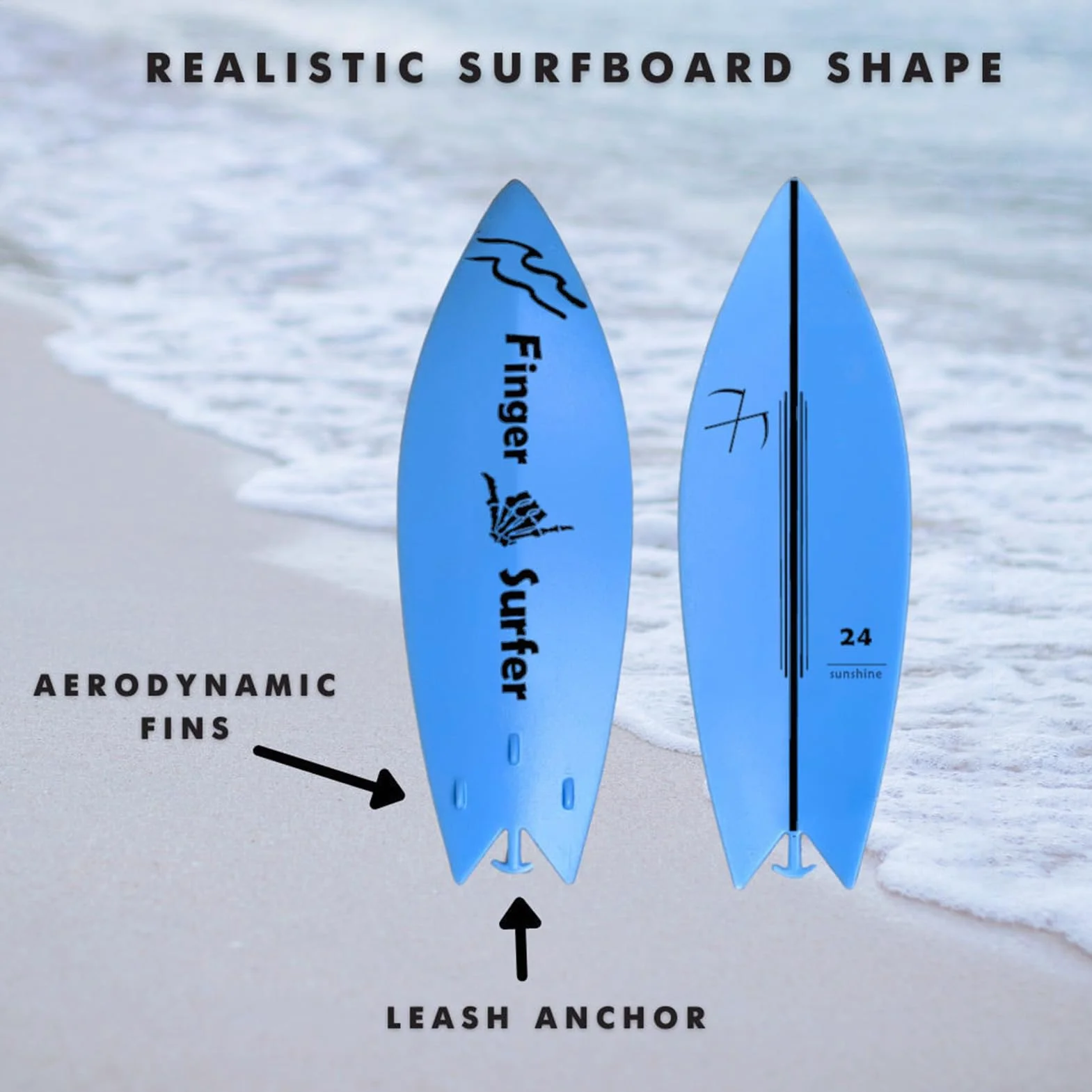 Tabla de Surf de Dedos 12*3.8*0.2cm Juguete Surfing