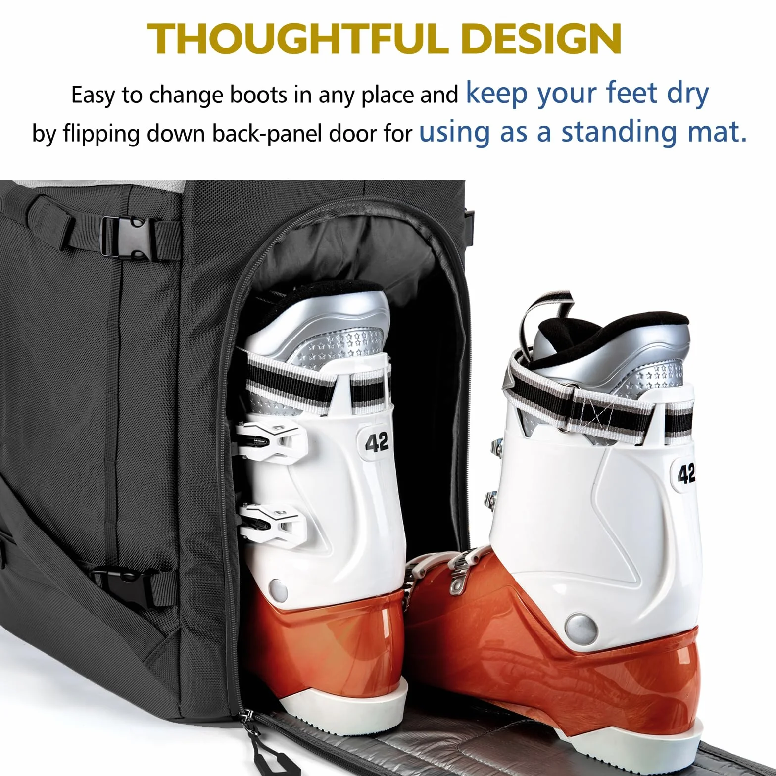 Unigear Mochila para botas de esquí snowboard con bolsa para casco