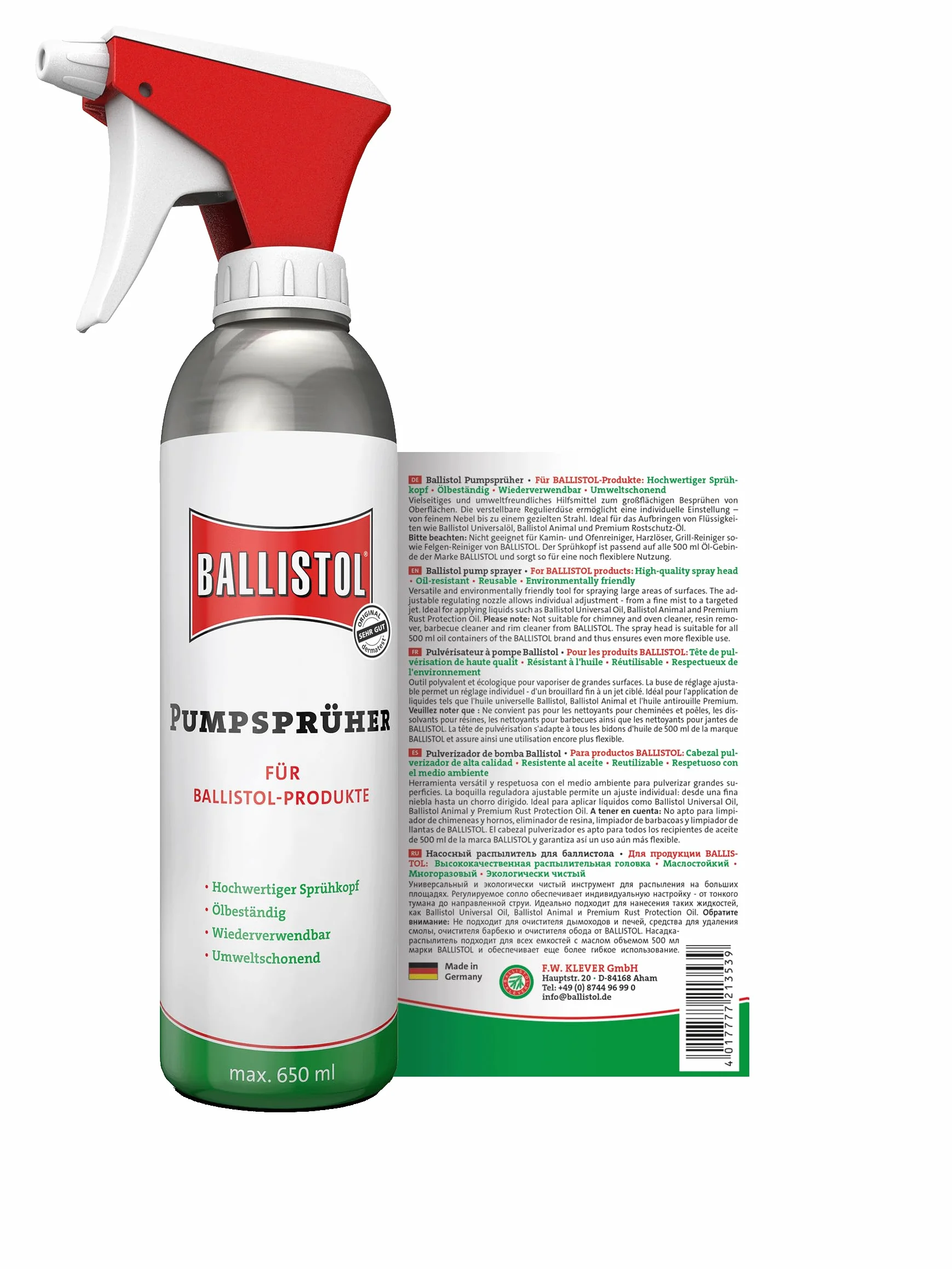 BALLISTOL Pulverizador de 650 ml, vacío, 21353