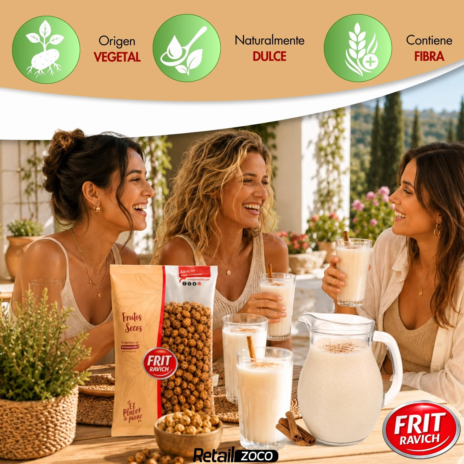 Chufas Grandes, Sin Gluten, Veganas, ricas en fibra, lo que contribuye a una buena digestión y ayuda a mantener un sistema digestivo saludable, Ideal Horchata Casera y Snacks, Contiene 1 bolsa de 1 Kg