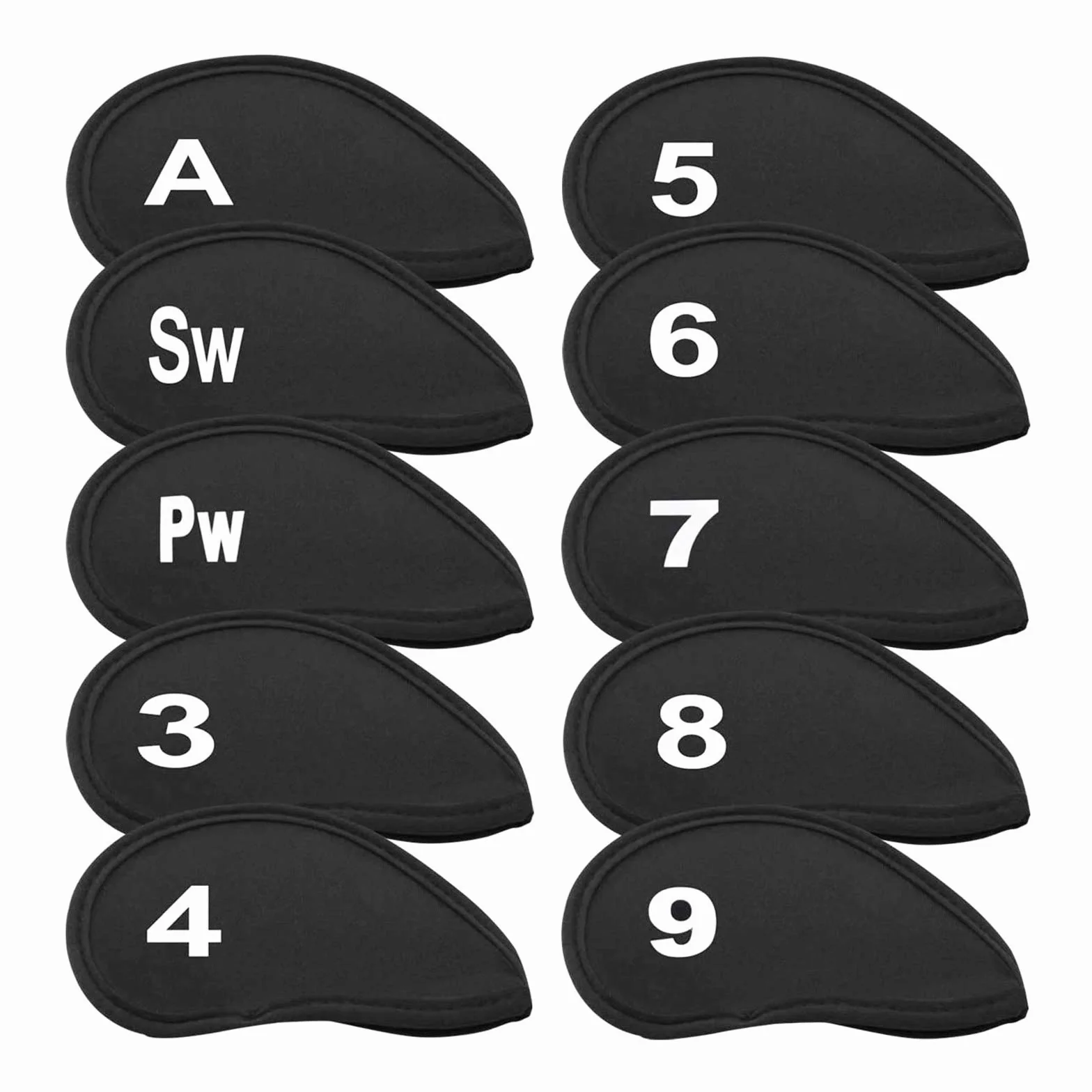 Fundas para Cabeza de Club de Golf – Fundas Protectoras de Hierro con Número Impreso – 2 Piezas