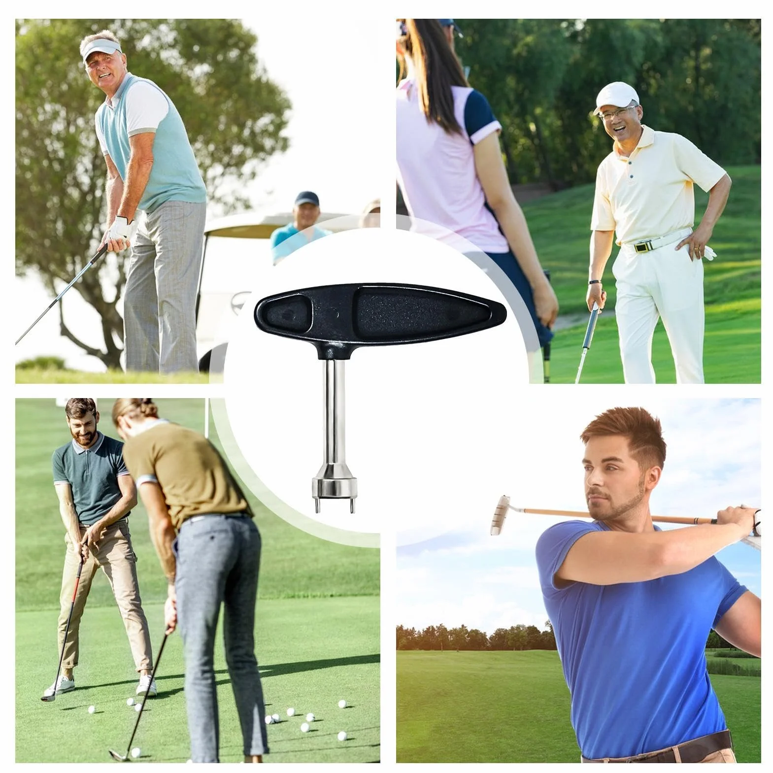 Llave para tacos de golf portátil, extracción eficiente y reemplazo rápido