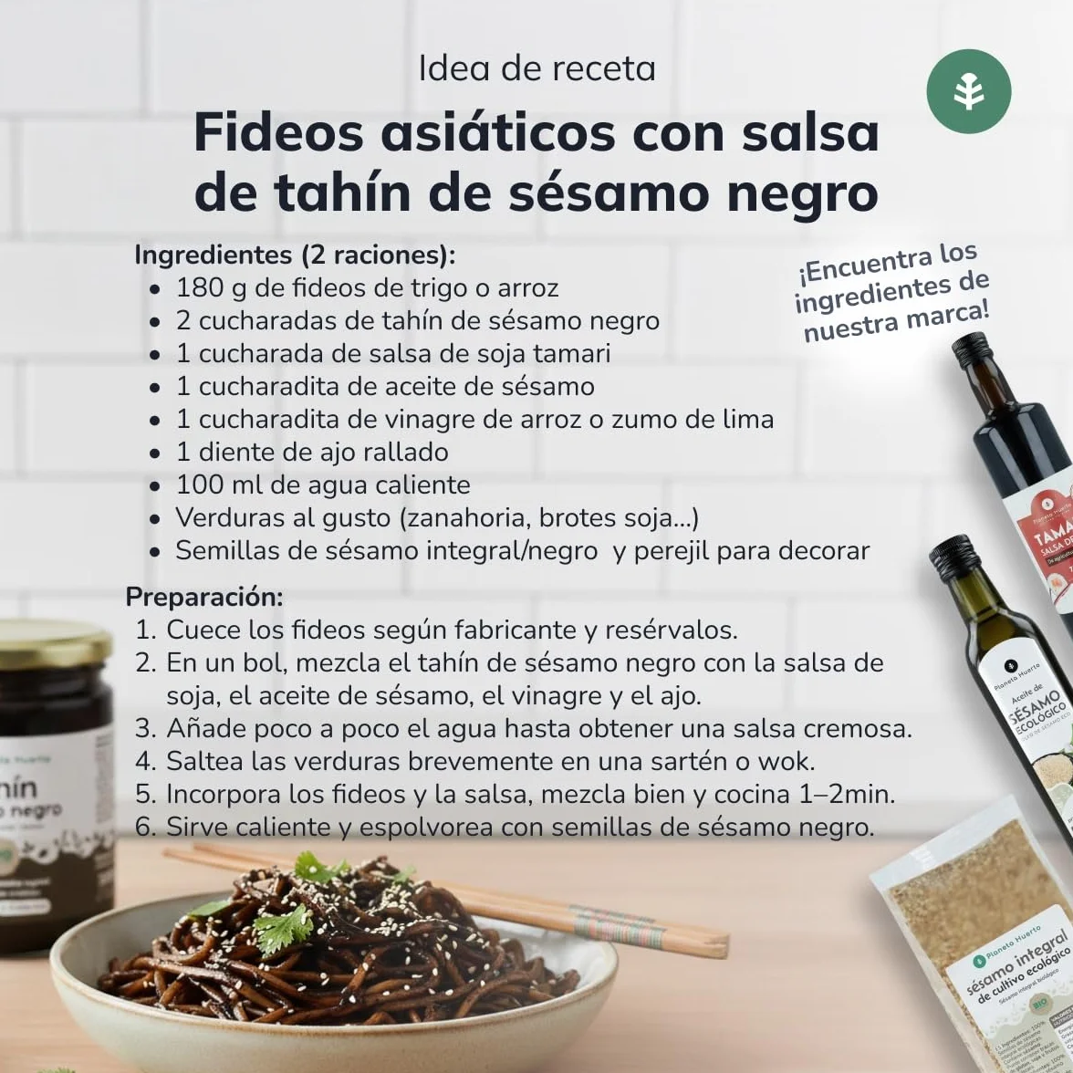Tahín Sésamo Negro ECO Planeta Huerto 350 g