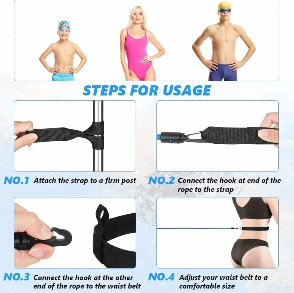 Cinturón de Natación Ajustable para Entrenamiento en Piscinas
