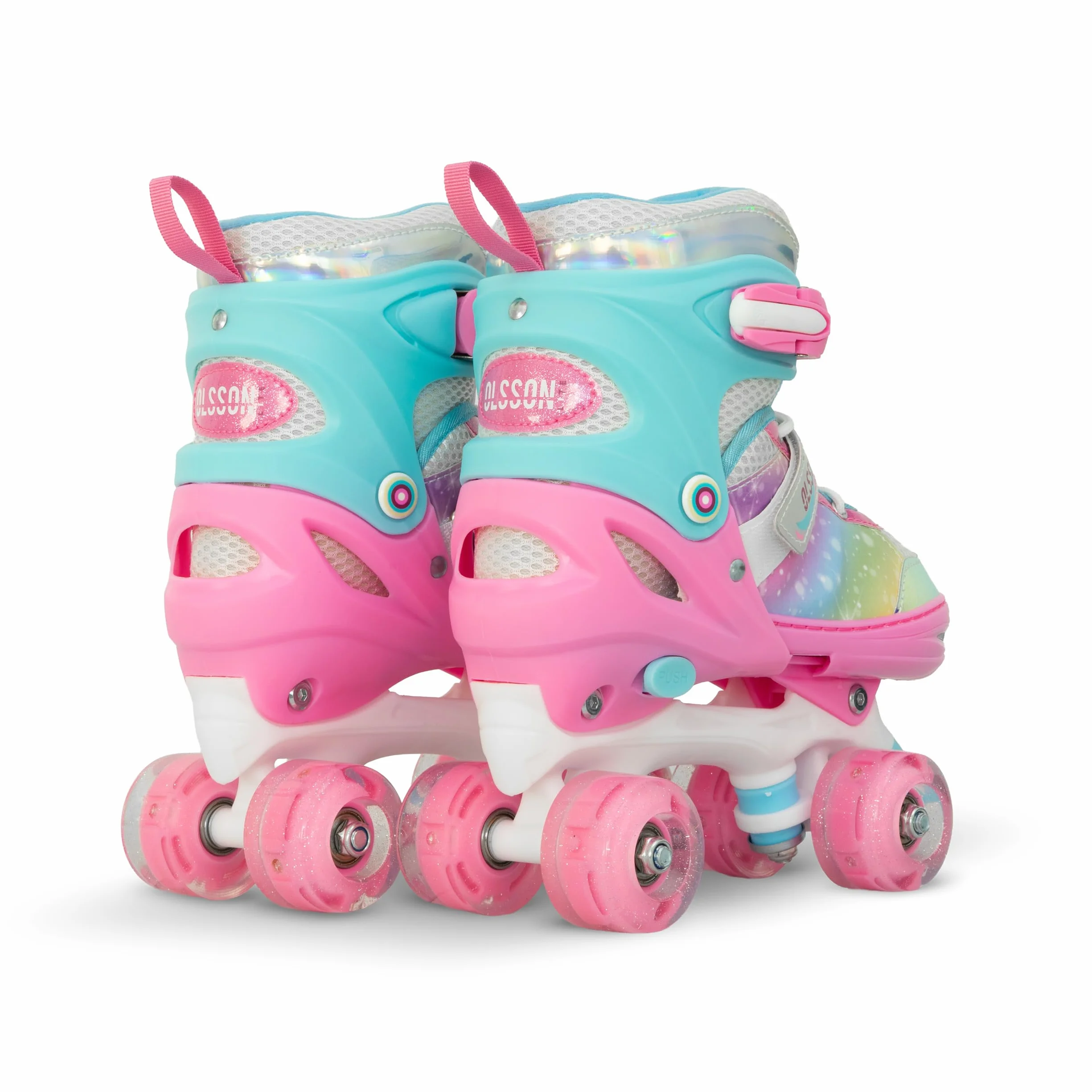 Patines OLSSON Blossom Niños 4 Ruedas con Luces ABEC 7 Carbono Talla Ajustable 28-35