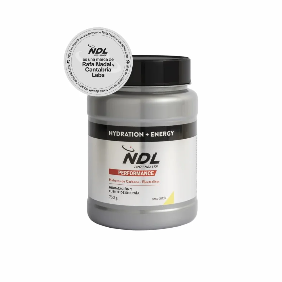 NDL Pro-Health Hydration energy | Bebida Isotónica de hidratación rápida con electrolitos en polvo y sales minerales para el deporte | Reduce el cansancio y la fatiga | Lima-Limón | 750g