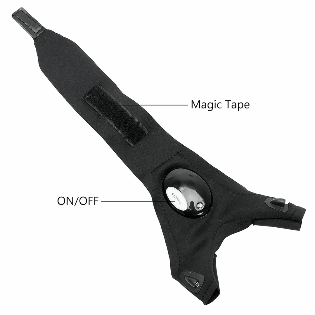 GuDoQi Guantes de Pesca LED Linterna para Acampar y Supervivencia 2 Piezas