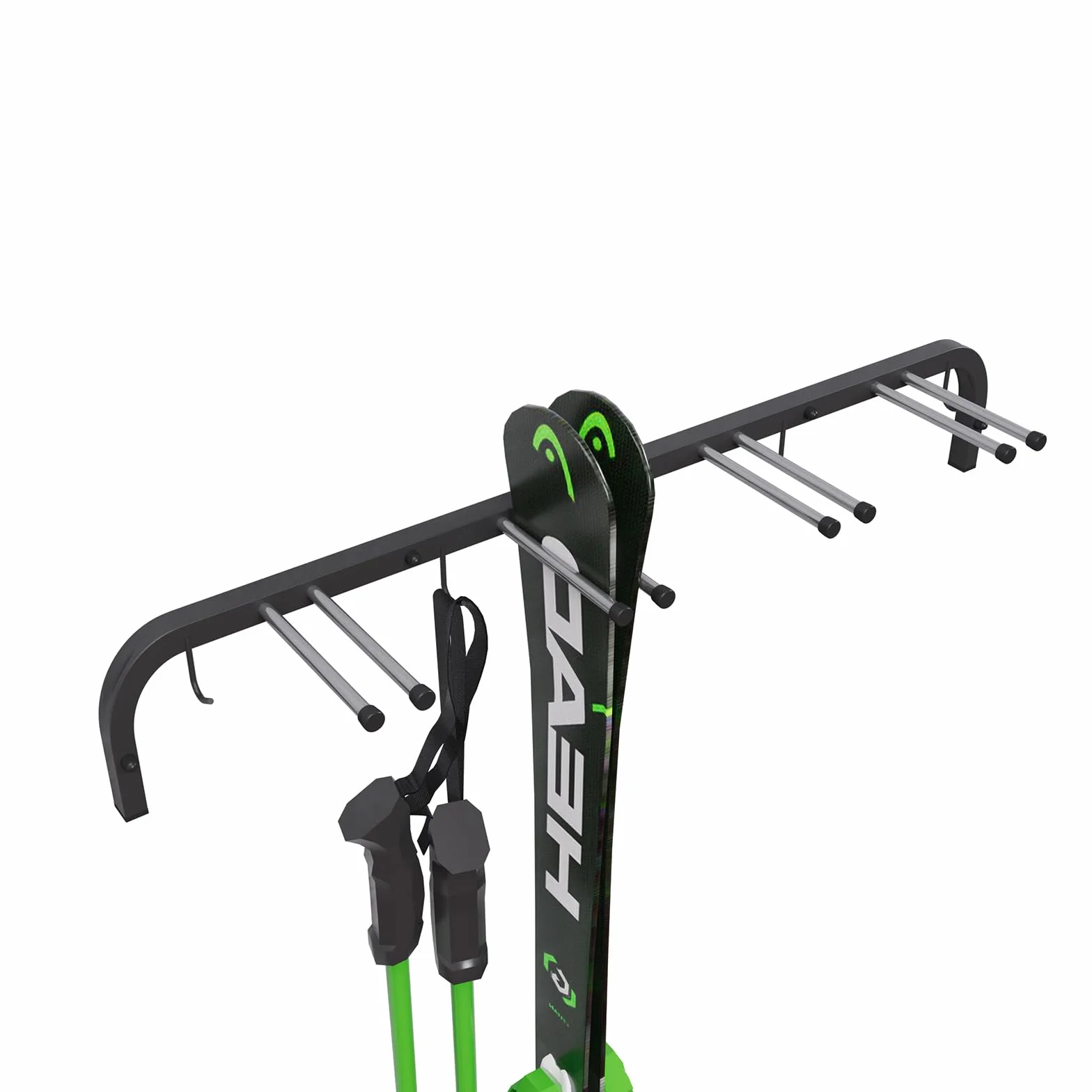 Soporte para esquís de pared N3 4 parejas 83 cm
