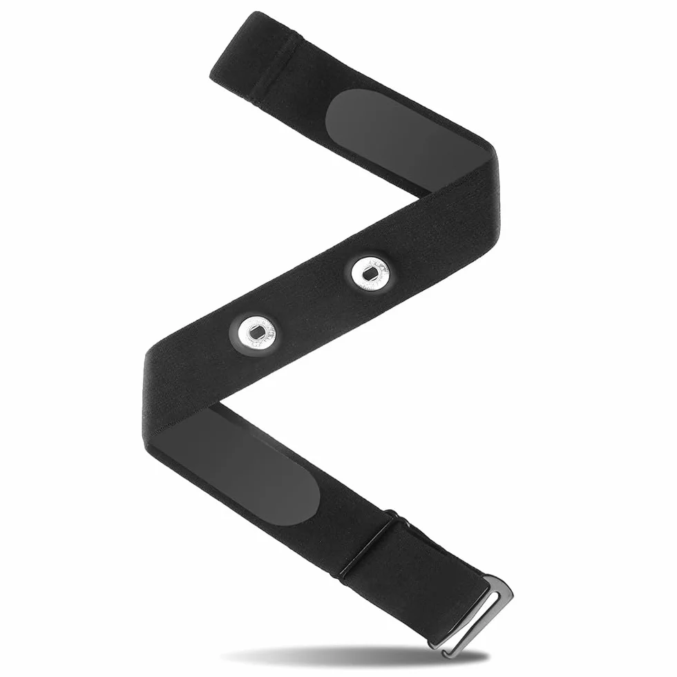 Correa para el Pecho con Monitor de Frecuencia Cardíaca de Repuesto, Compatible con Polar H10, H9, H7, Negro