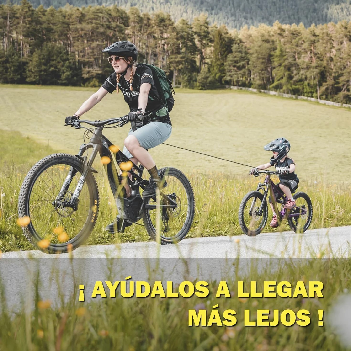 Trax Pro Sistema de Remolque Bicicleta Autoretráctil Cuerda Remolque Bici 130 kg