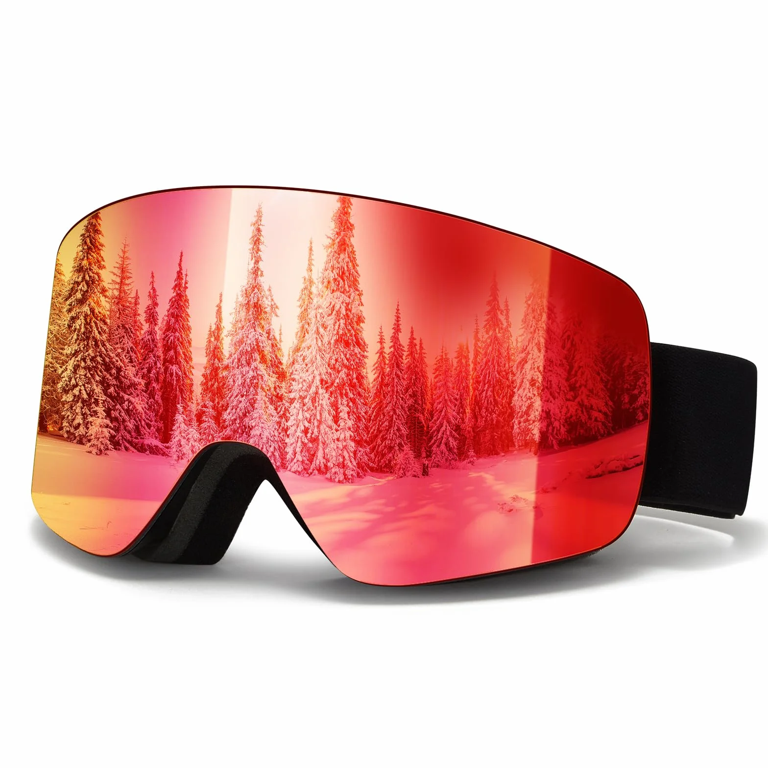 Gafas de Esquí YH227 OTG Ajustable Protección UV Anti-Niebla Snowboard Nieve Espejo