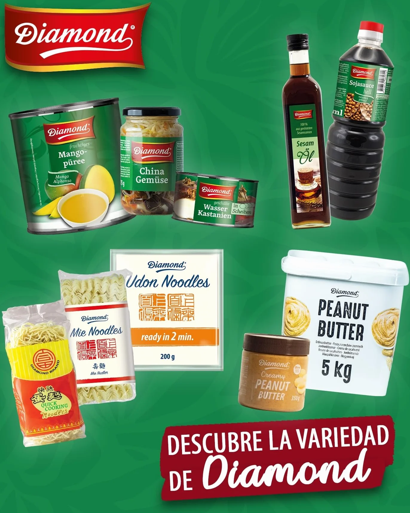 DIAMOND Fideos de Cristal Largos Naturalmente Veganos Sin Gluten 1 x 1000 g