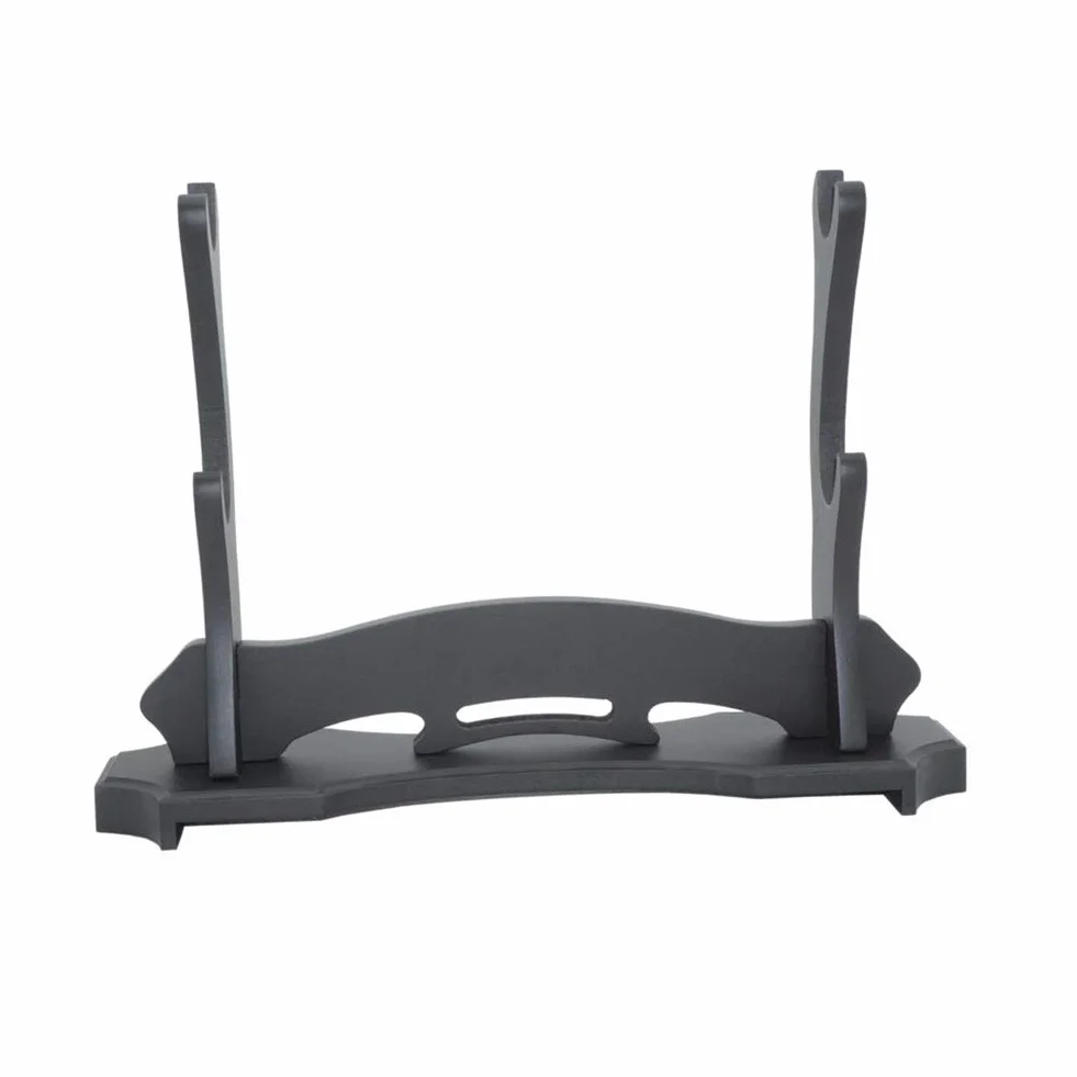 Soporte de suelo Katana Samurai para pantalla de madera de 2 niveles