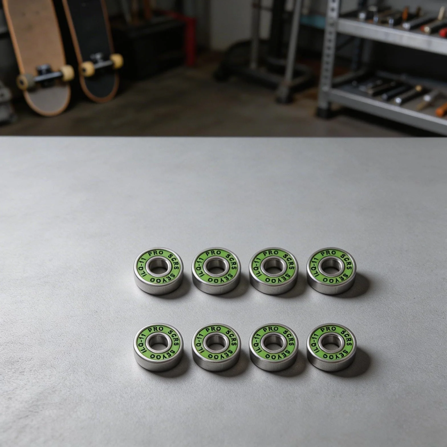 Rodamientos 608RS ABEC-9 ILQ-11 acero cromado 22mm para patines eje 8mm 8 unidades