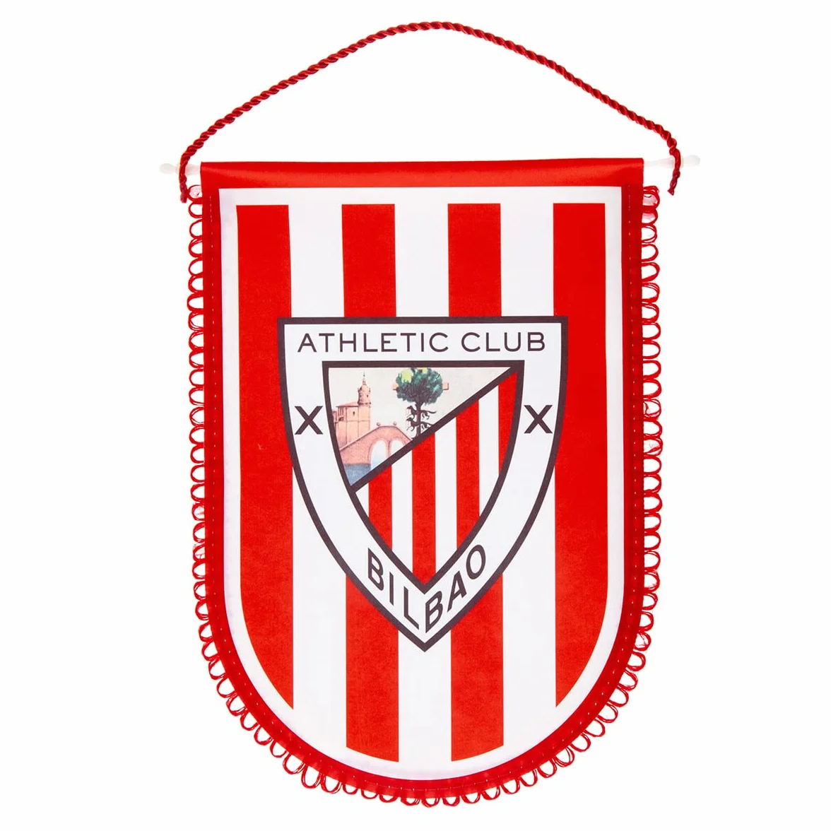 Athletic Club Banderín Redondo Rojo y Blanco