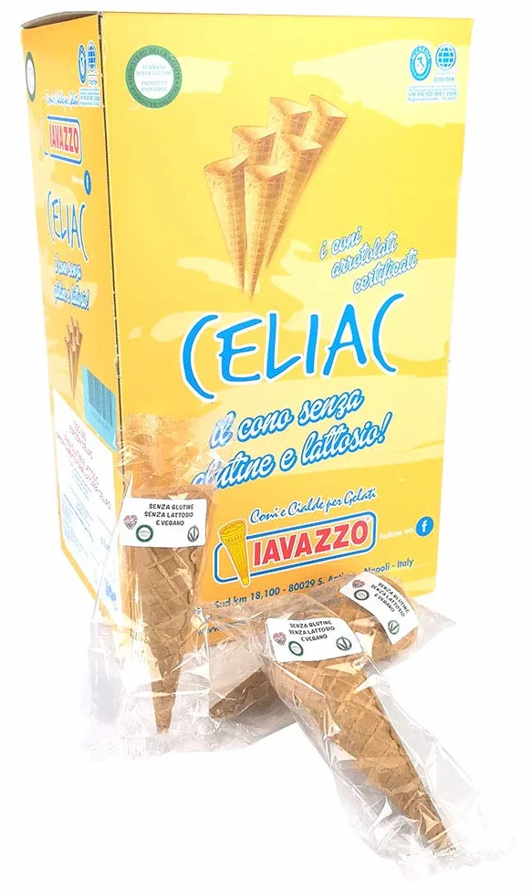 Conos veganos para helado sin gluten ni lactosa para celíacos - 40 unidades