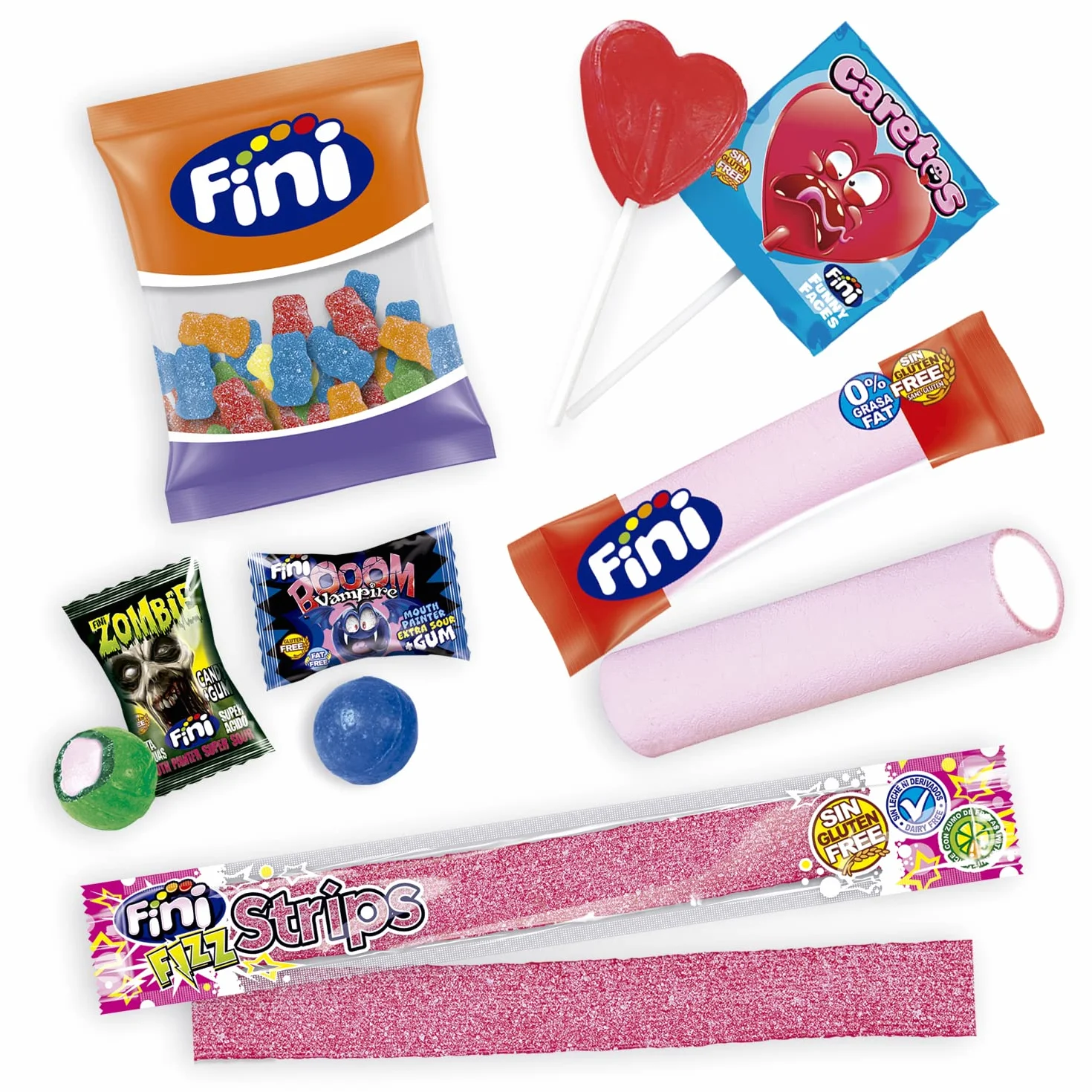 Fini Ataúd Scary Box | Surtido de Dulces con Gominolas, Piruletas, Geles y Caramelos Duros Rellenos de Chicles | Golosinas y Chuches para Halloween, Cumpleaños y Regalos - 92 gr