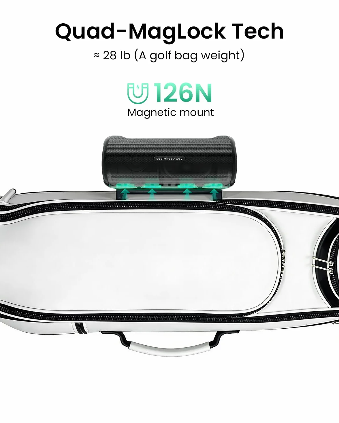 MiLESEEY GeneSonic Pro Telémetro de Golf GPS Portátil Desmontable 43000 Campos Precargados sin Suscripción Pantalla Táctil