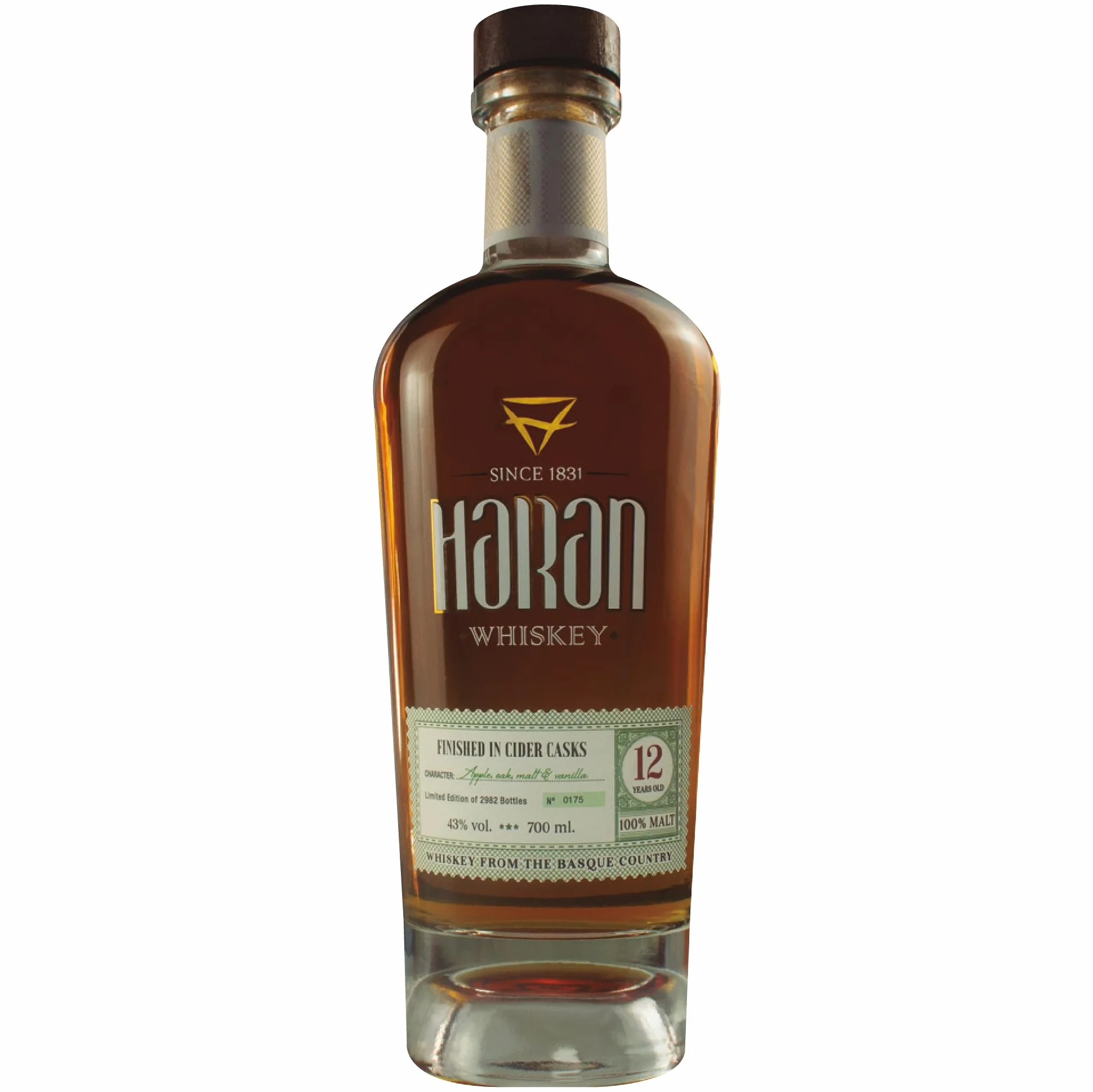 Destileria Acha Haran 12 Años Whisky Acabado en Barrica de Sidra 700ml