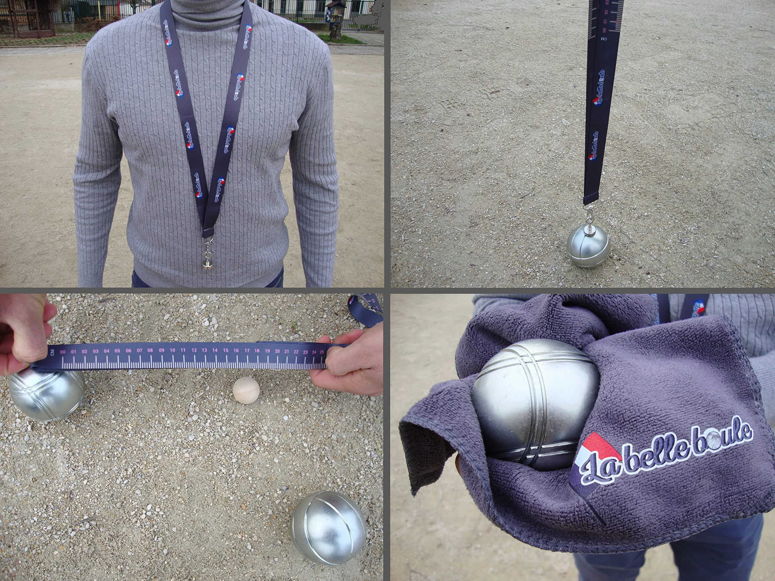 La Belle Boule Kit Recogebolas de Petanca Magnético Paño Microfibra Imán Neodimio Ultra Potente