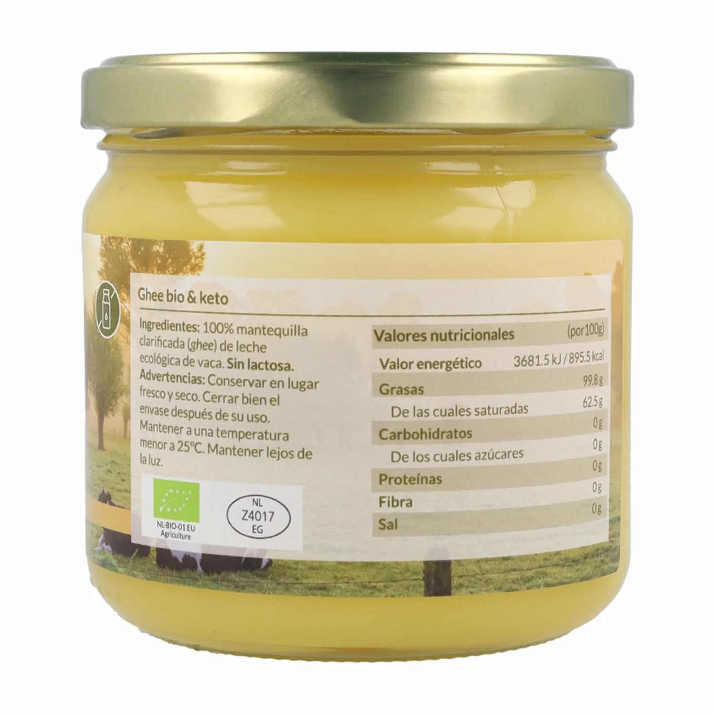 Ghee mantequilla clarificada BIO | 300 g | Naturitas Essentials | Sin lactosa ni caseína | Mantequilla keto | Salsas