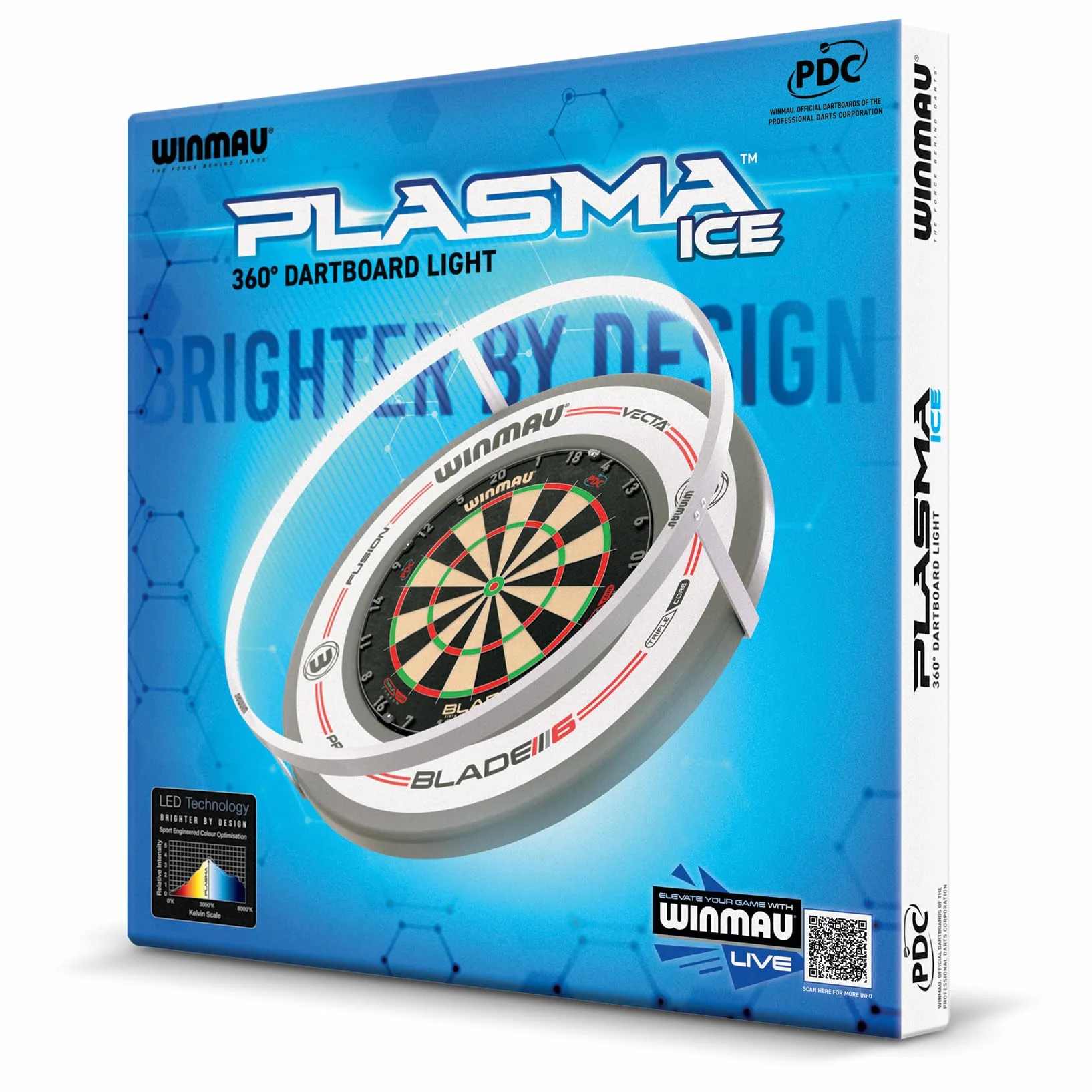 WINMAU Luz de diana de hielo de plasma, 360 grados luz blanca
