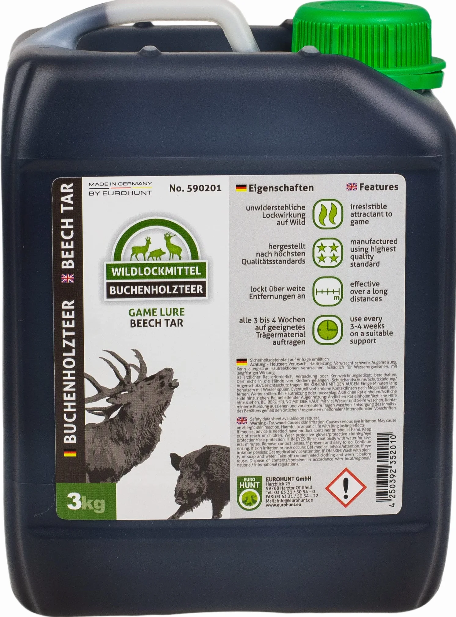 EUROHUNT Alquitrán de Madera de Haya, Atrayente para Ciervos Negros y Ciervos, Señuelo